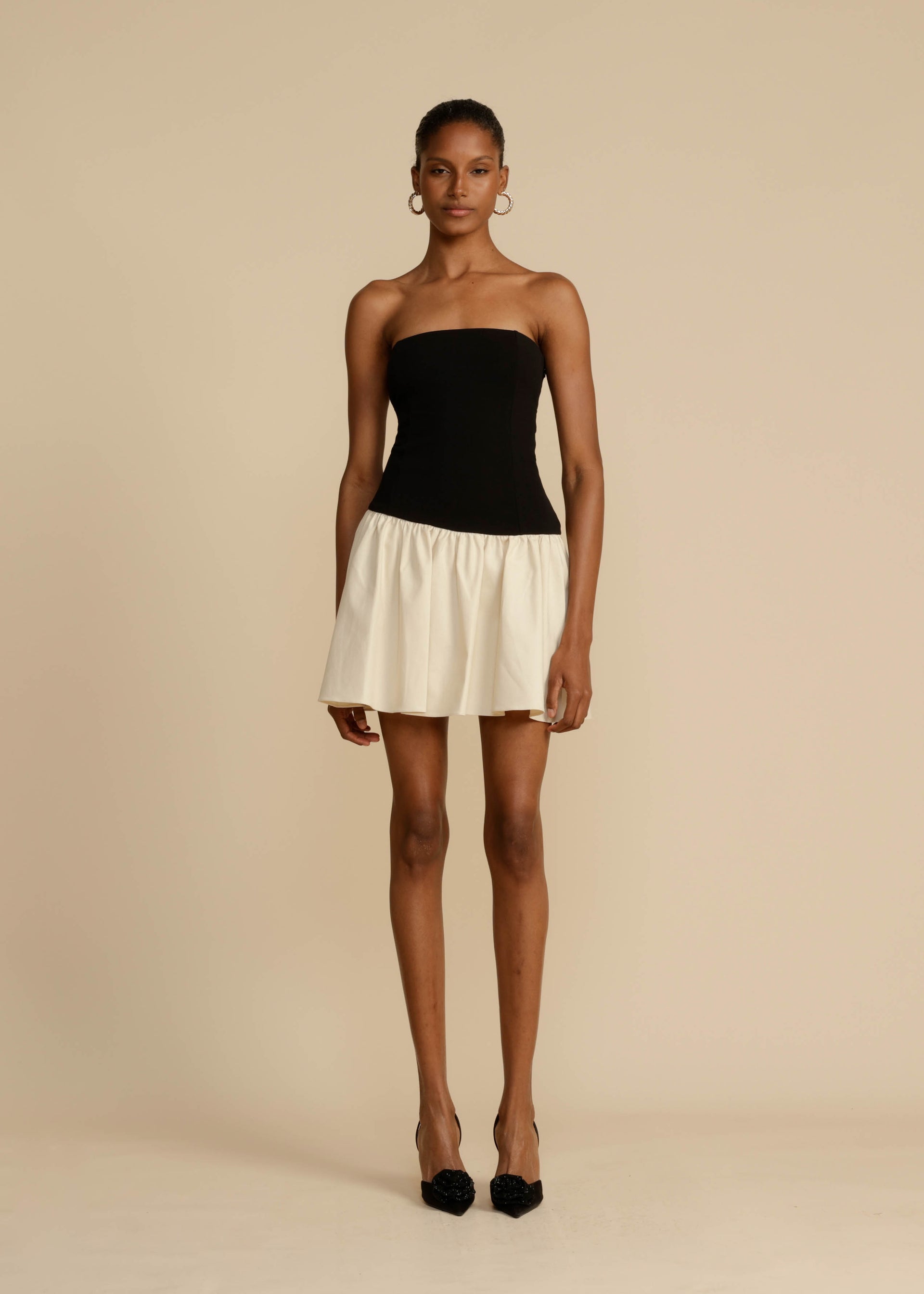 CELINE DRESS BLACK & CREAM