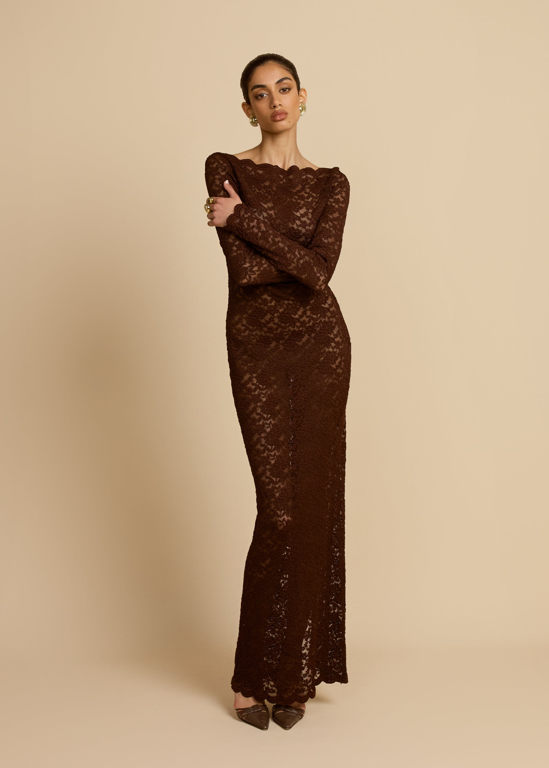 MONET DRESS CHOCOLATE