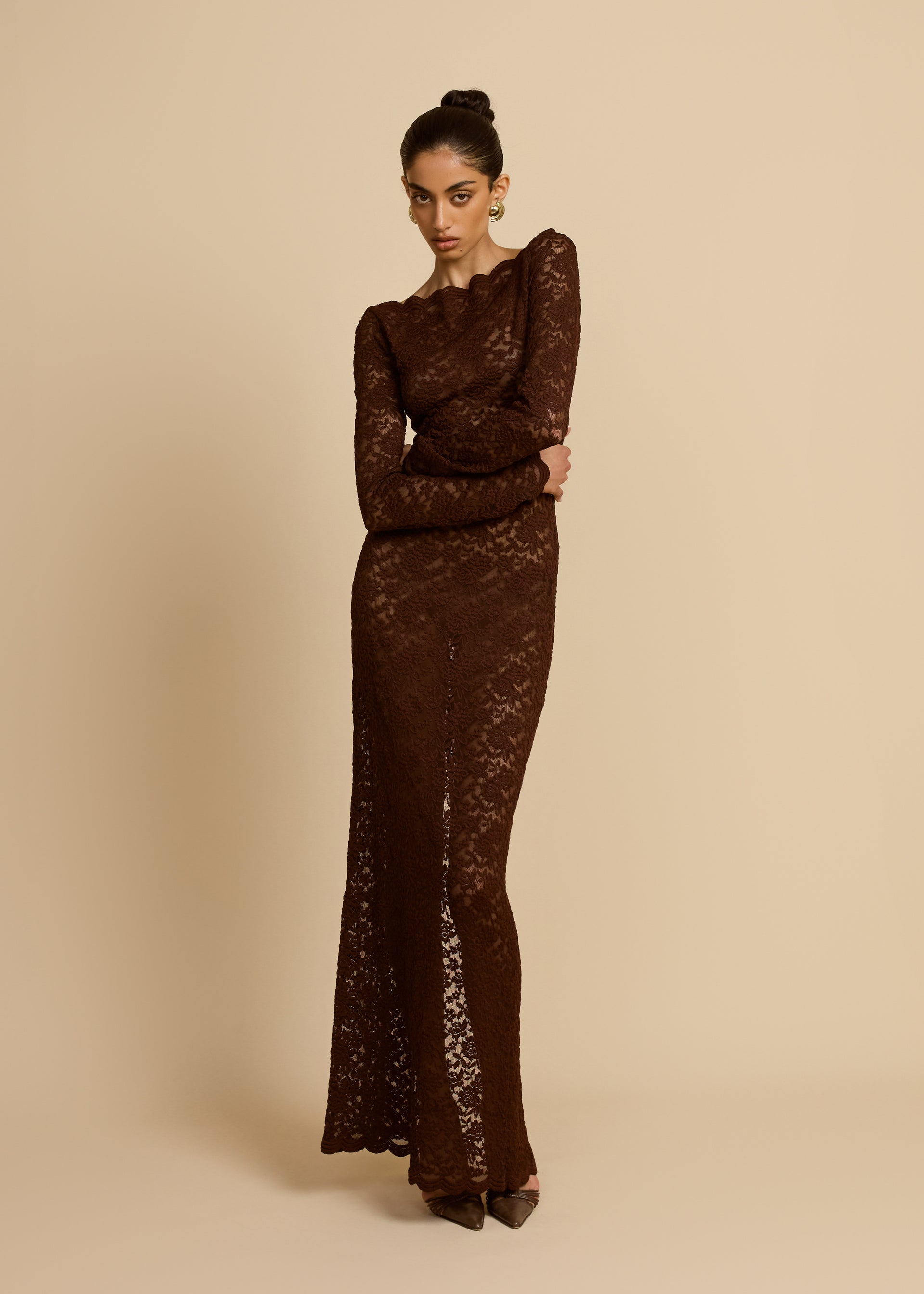 MONET DRESS CHOCOLATE