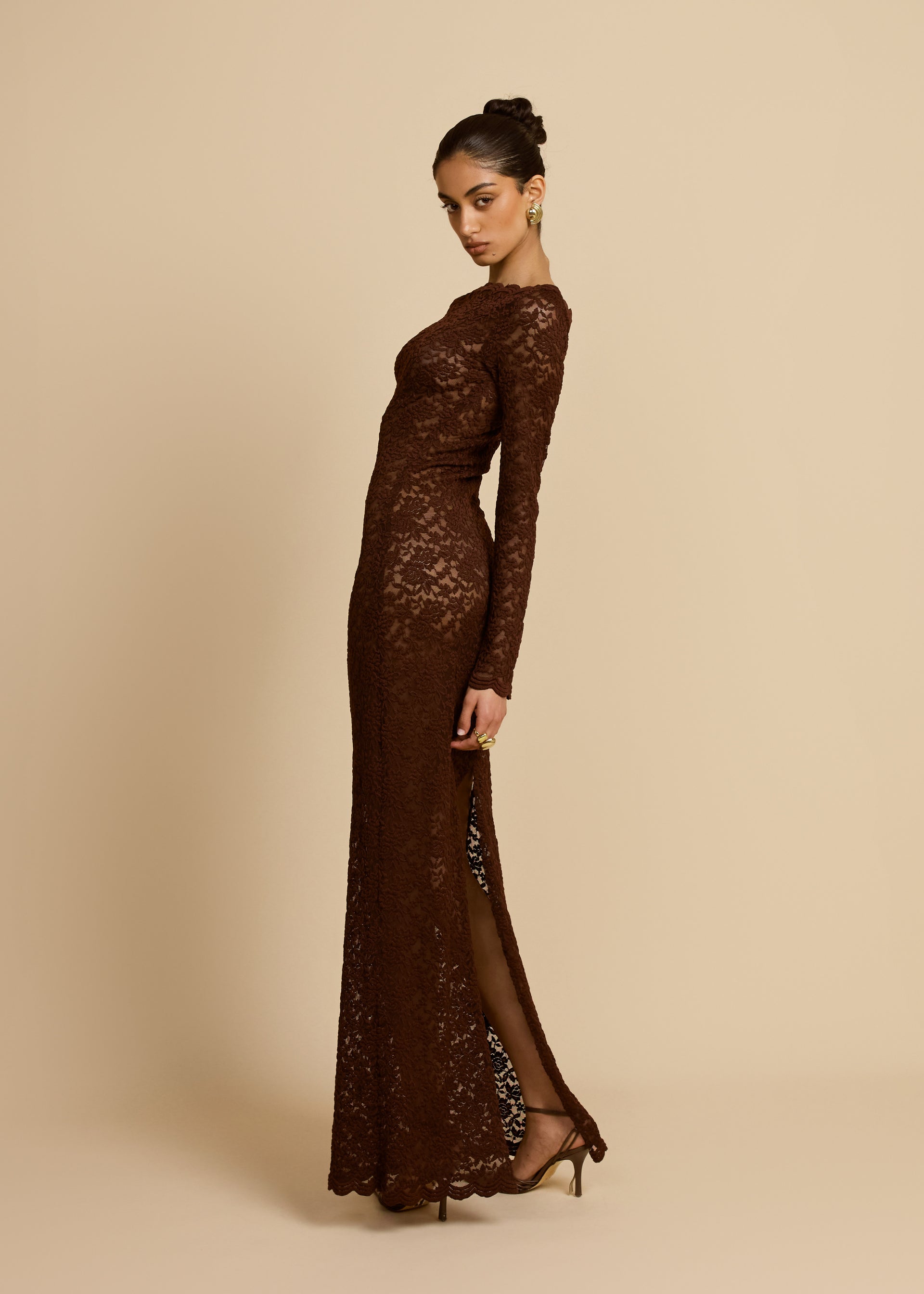 MONET DRESS CHOCOLATE