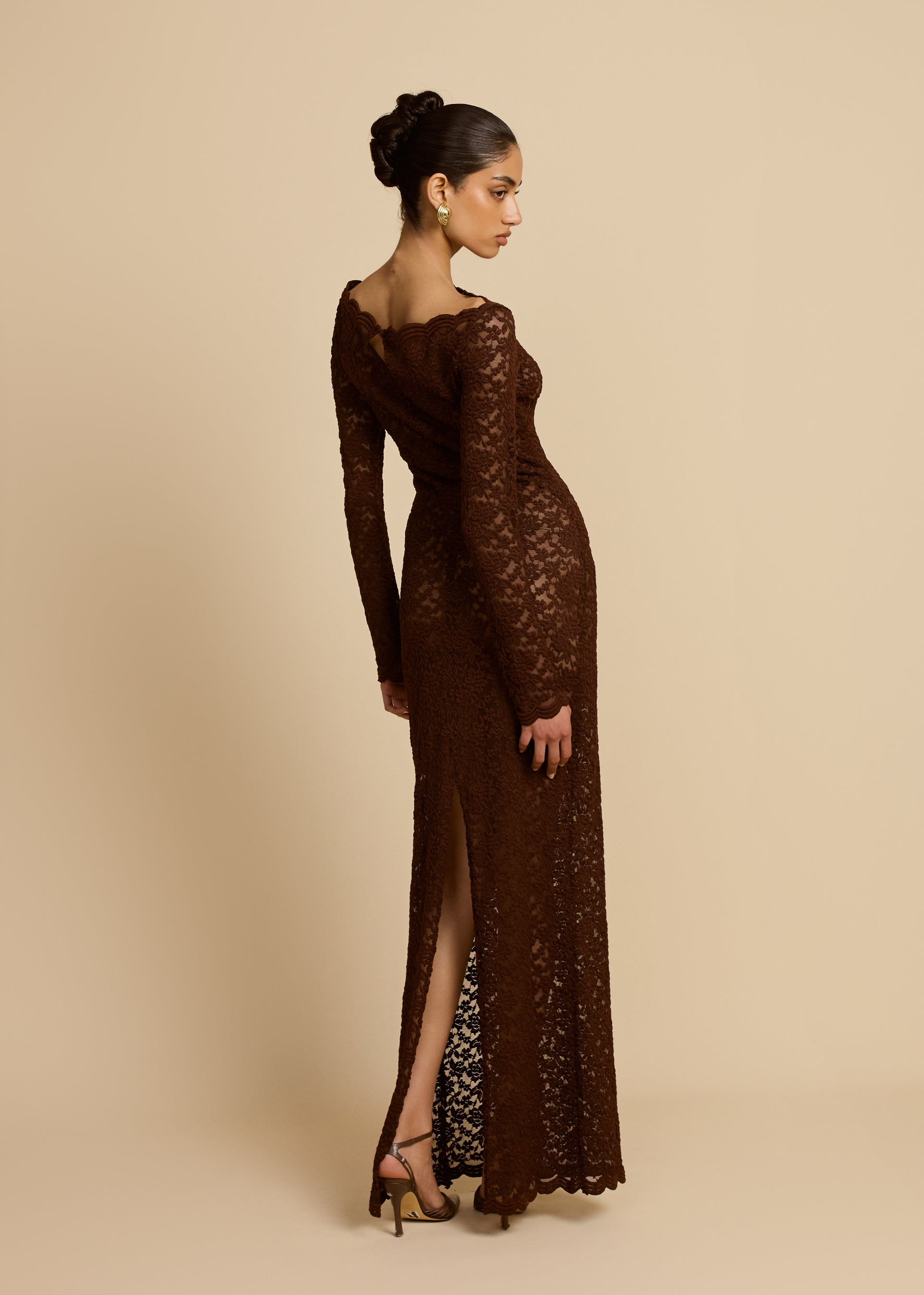 MONET DRESS CHOCOLATE