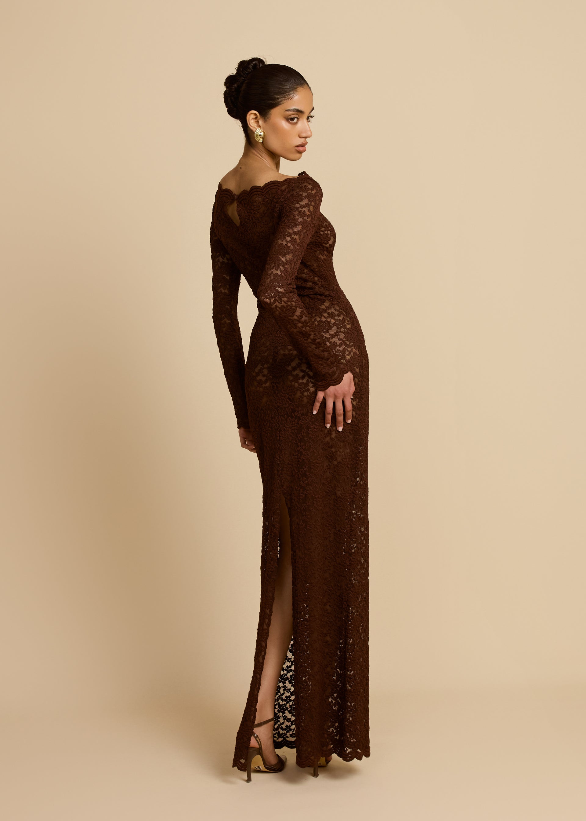 MONET DRESS CHOCOLATE