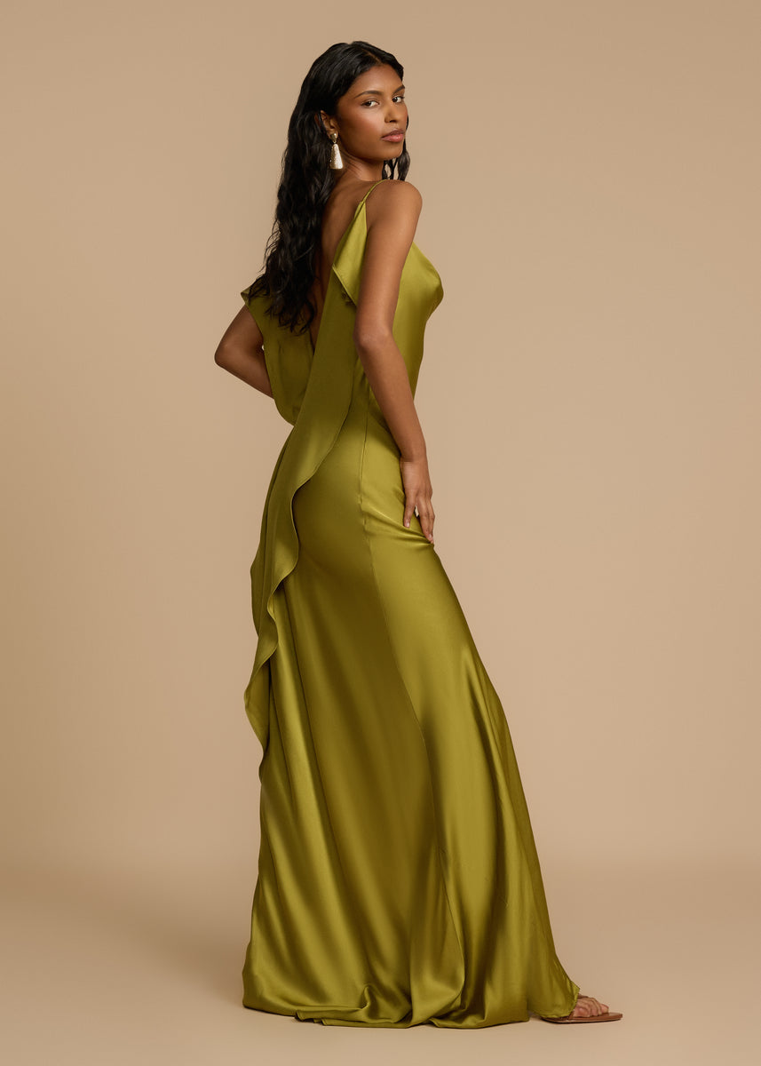 ARCINA ORI - Odessa Dress XL | Luxury Designer Formal Gown | Elegant Green Floor-Length Dress