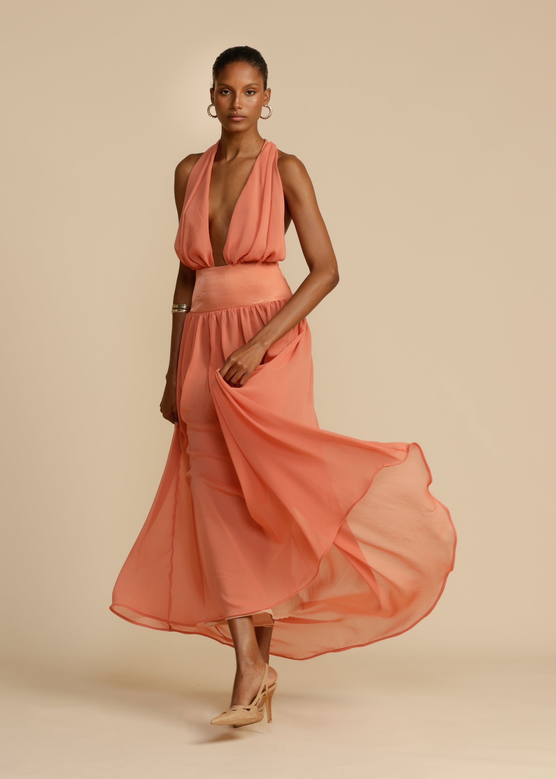 SERENA DRESS CORAL