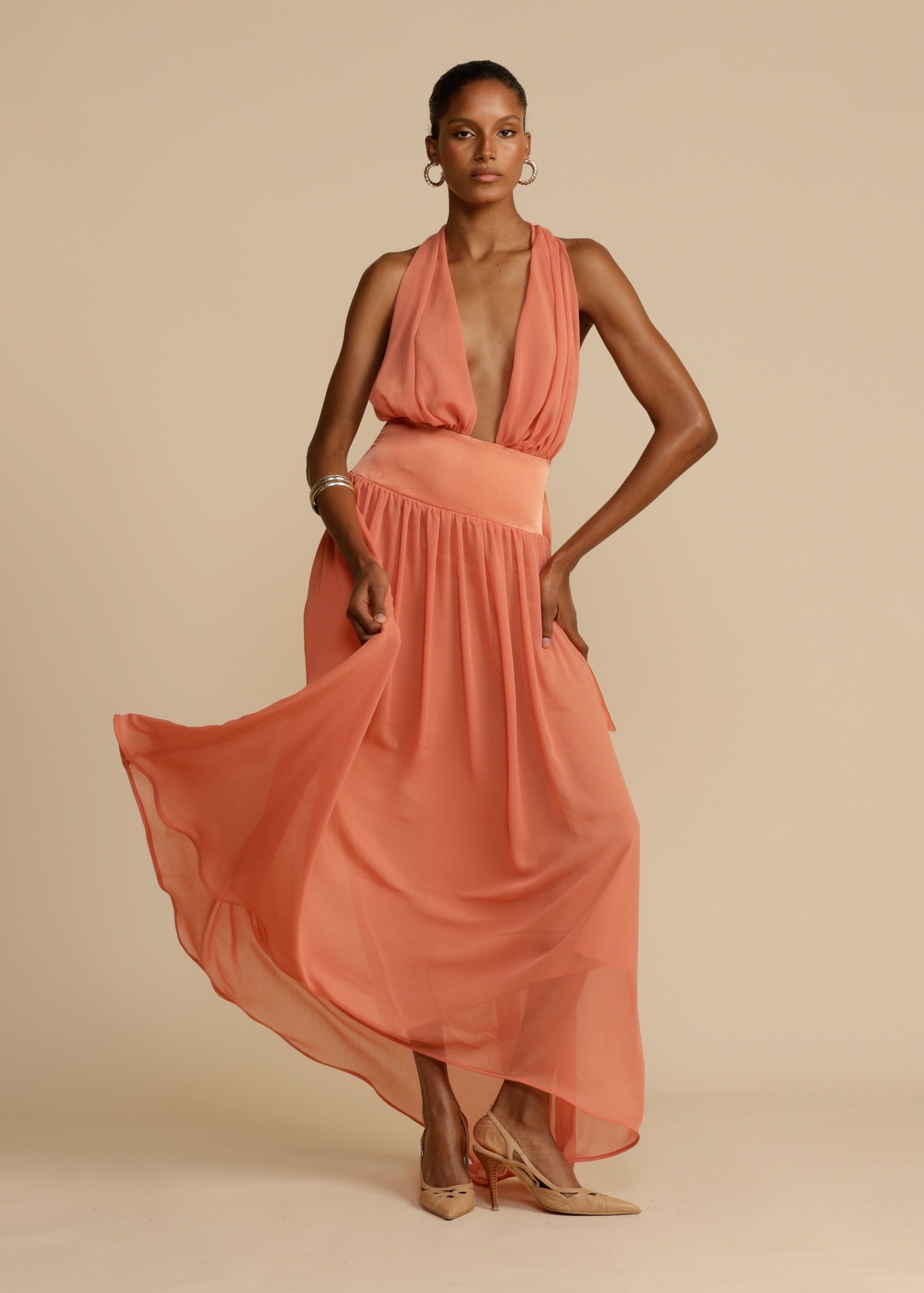 SERENA DRESS CORAL