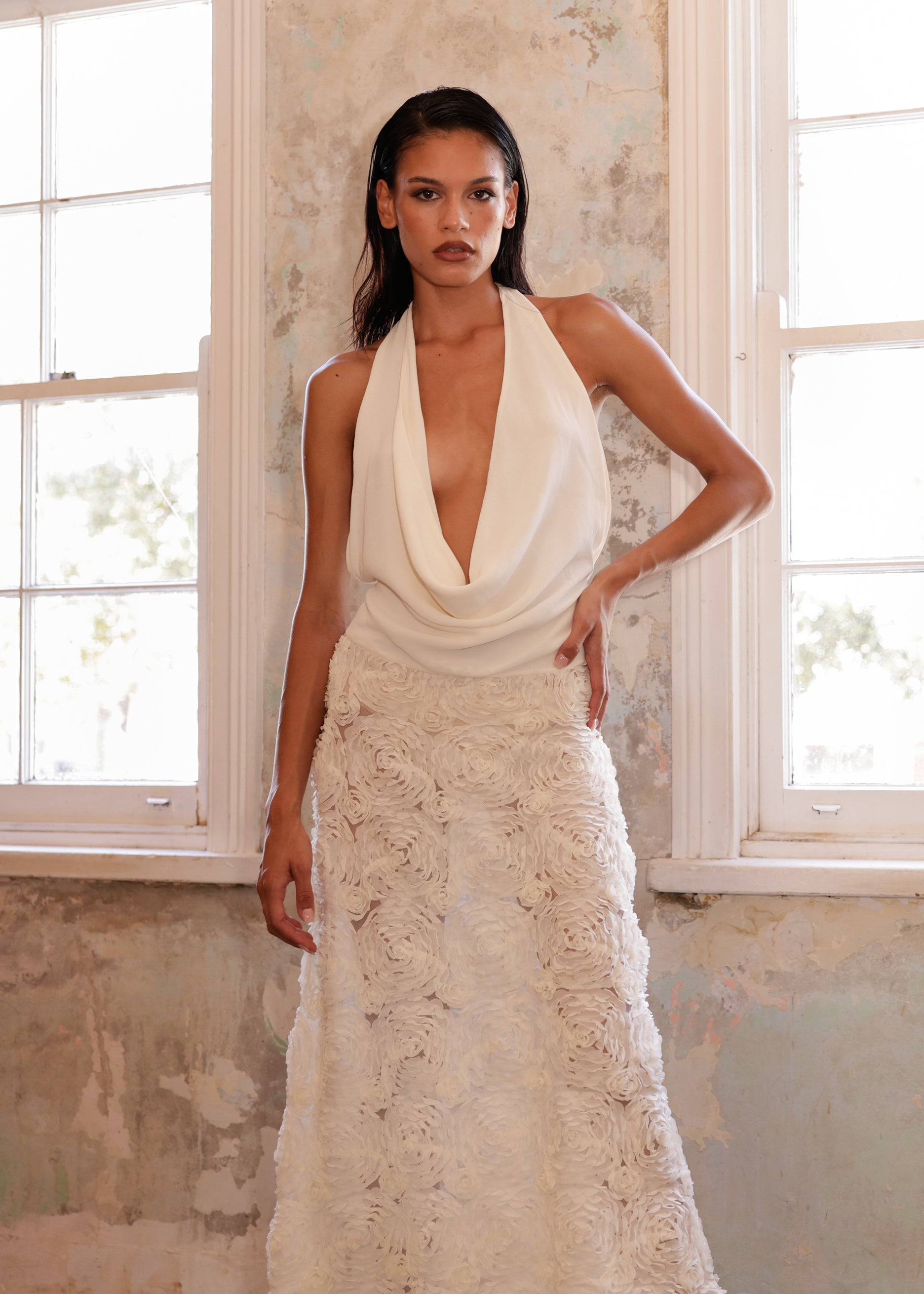 ADRIANA DRESS IVORY