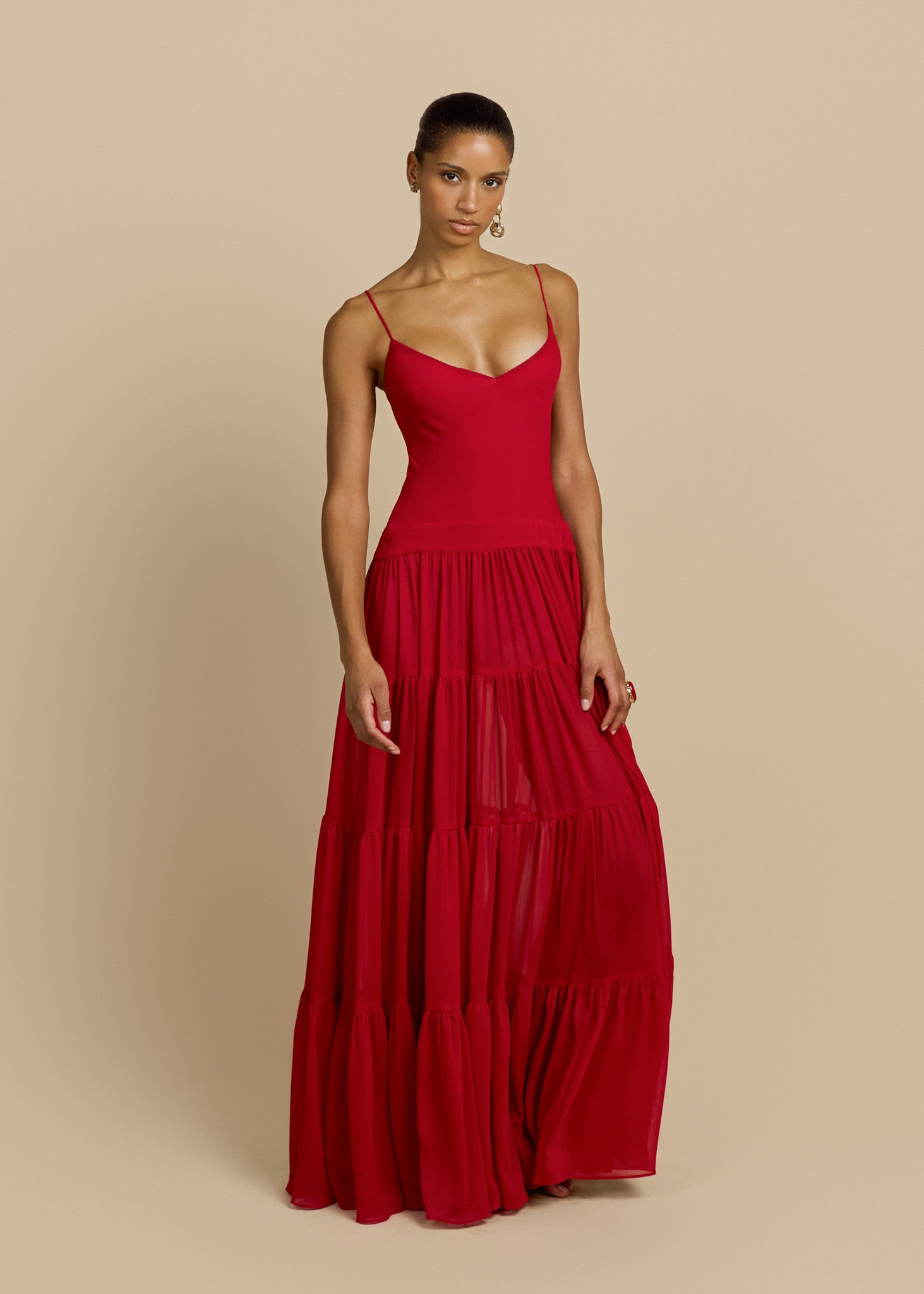 DELPHINA DRESS RED