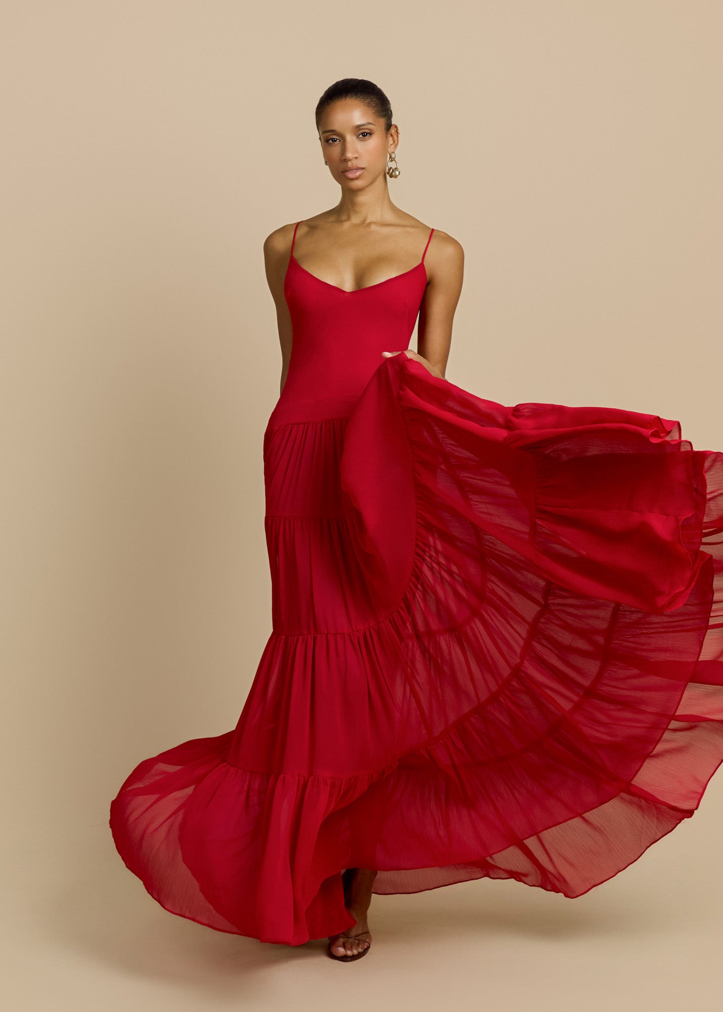 DELPHINA DRESS RED