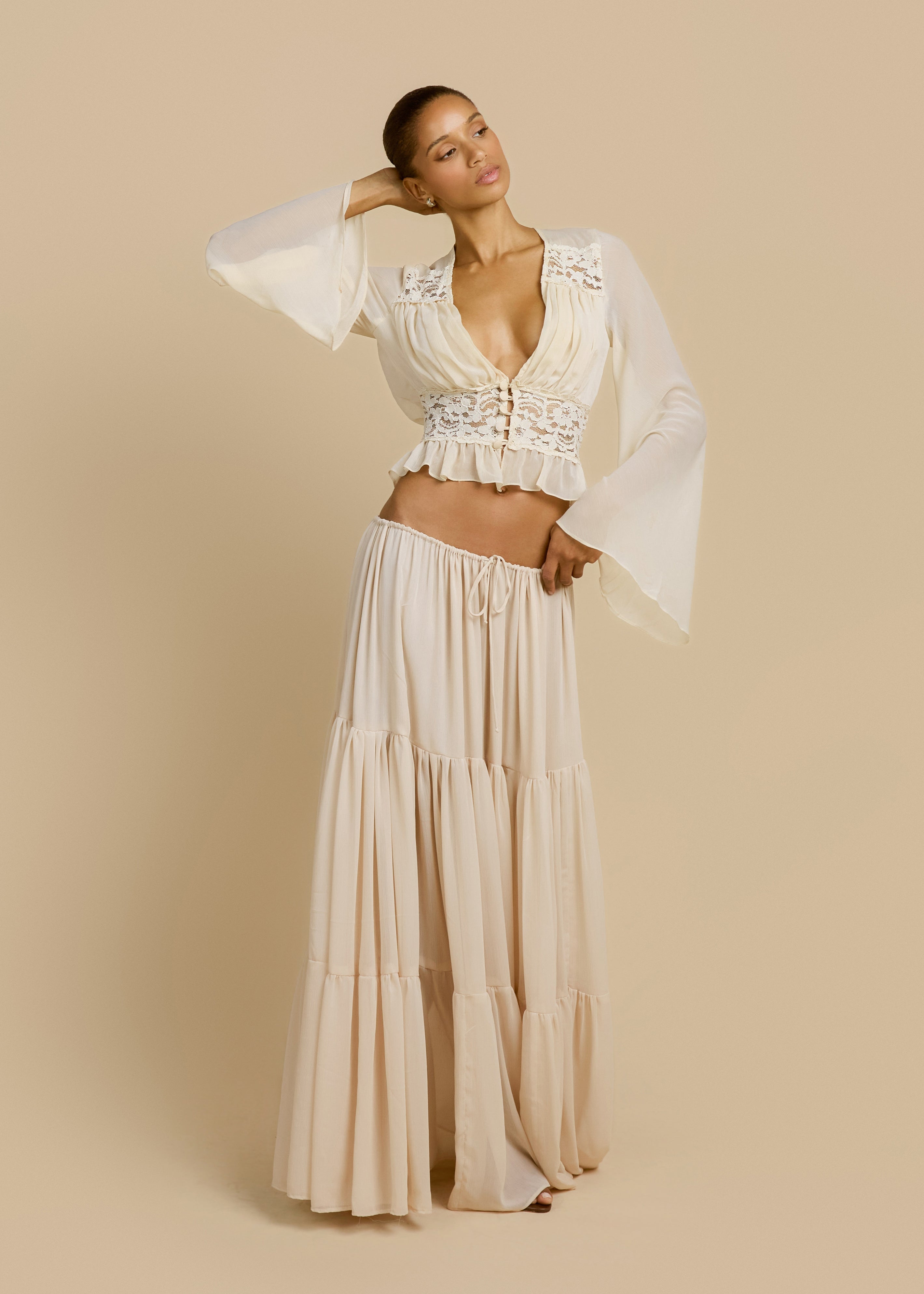 ALESSANDRA SKIRT IVORY – ARCINA ORI
