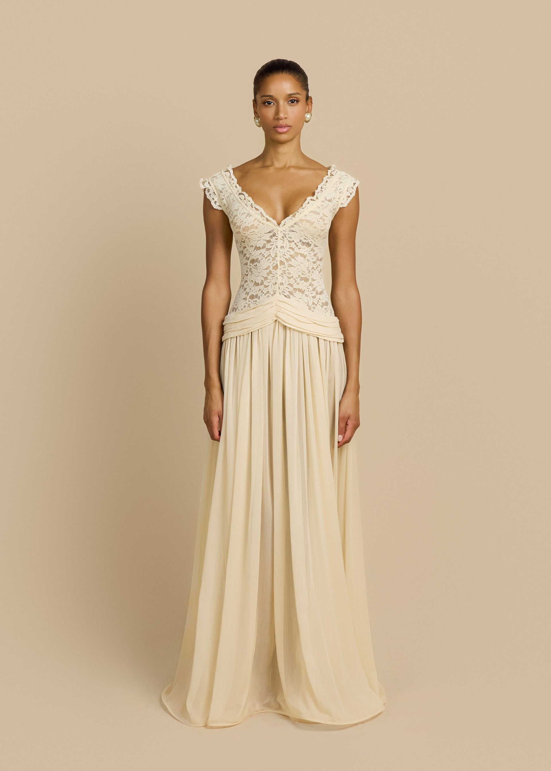 ARABELLA DRESS BEIGE – ARCINA ORI