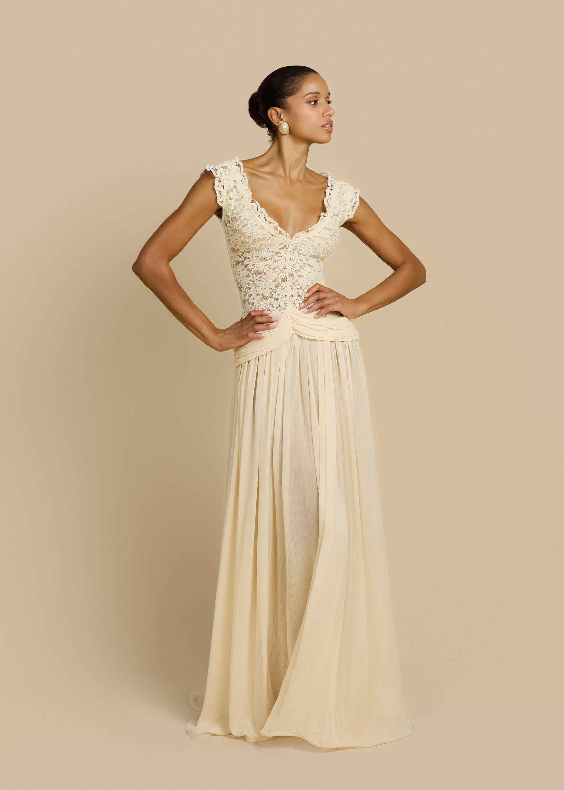 ARABELLA DRESS BEIGE