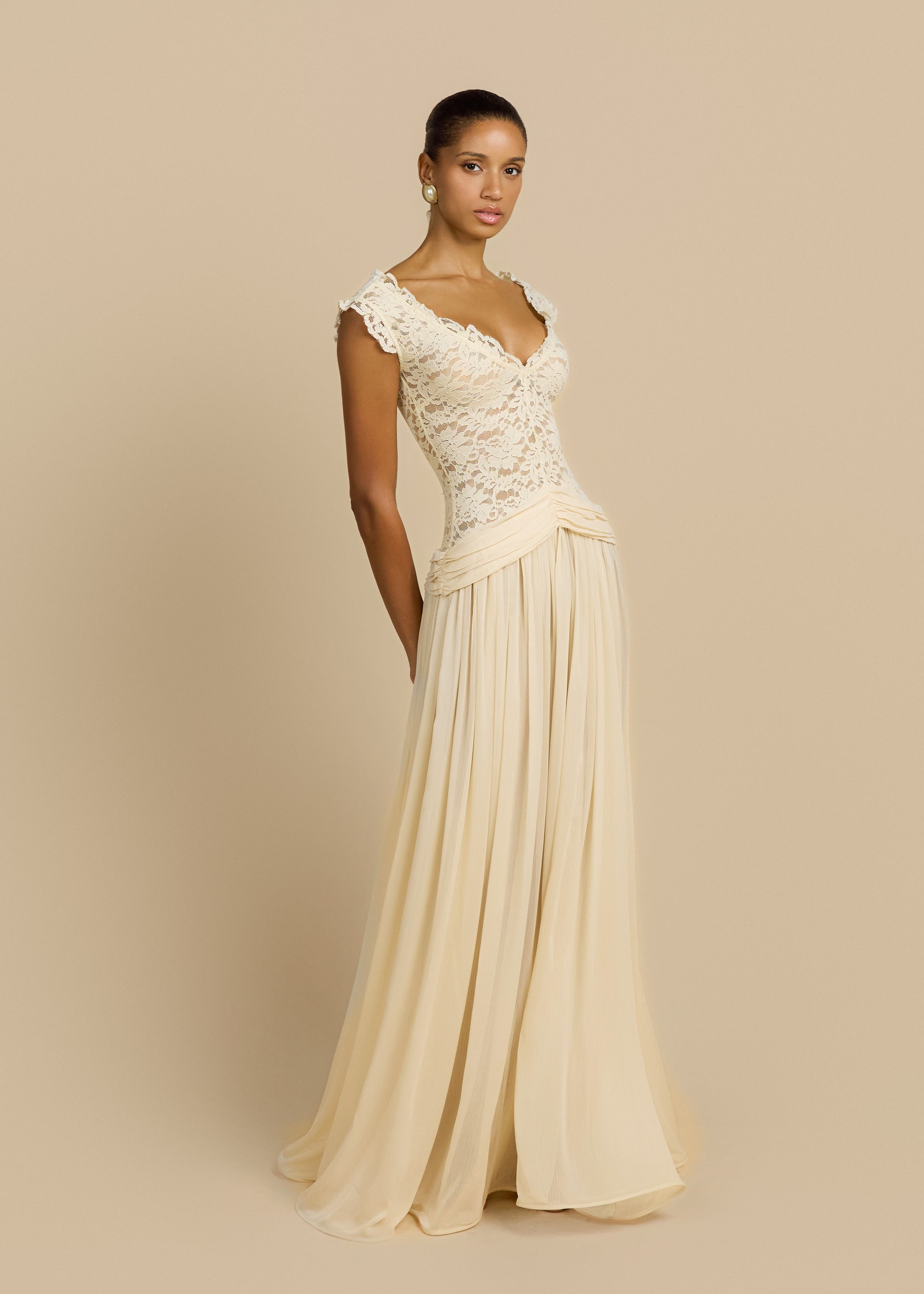 ARABELLA DRESS BEIGE