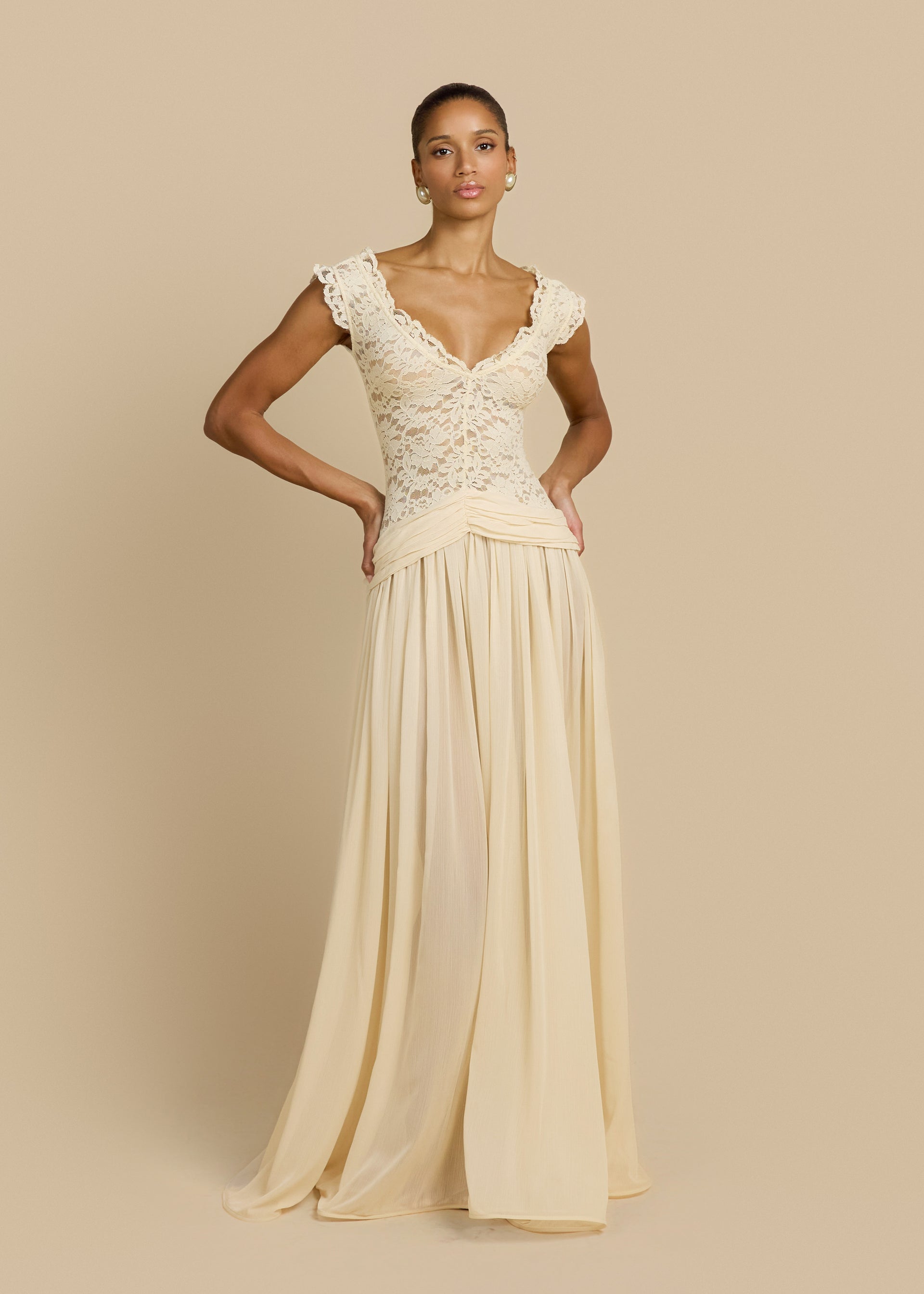 ARABELLA DRESS BEIGE