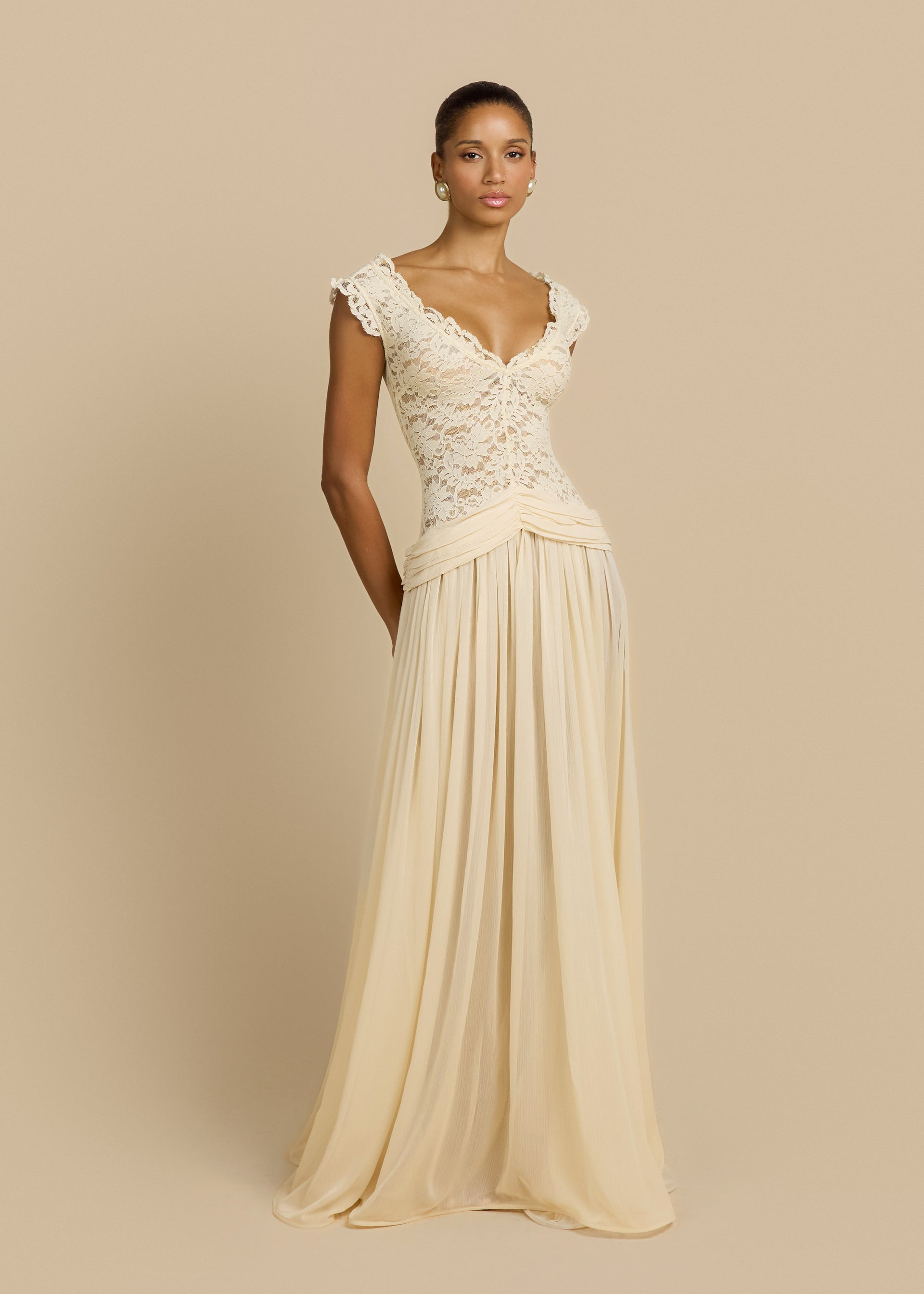 ARABELLA DRESS BEIGE