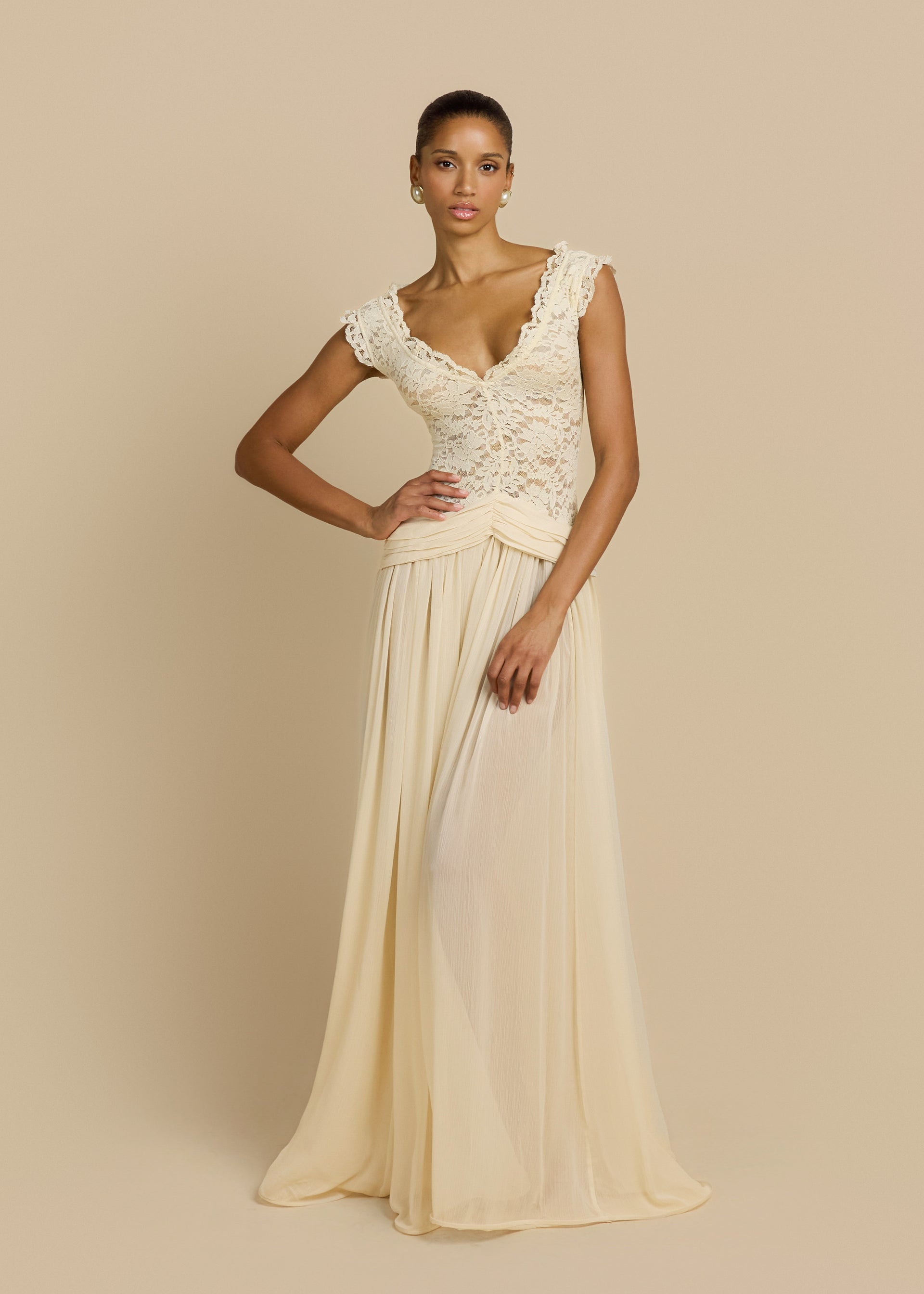 ARABELLA DRESS BEIGE