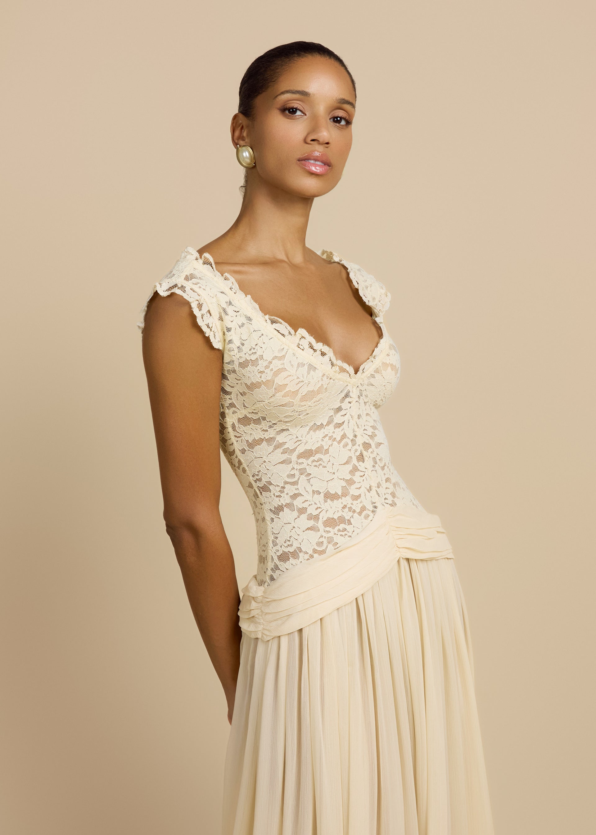 ARABELLA DRESS BEIGE