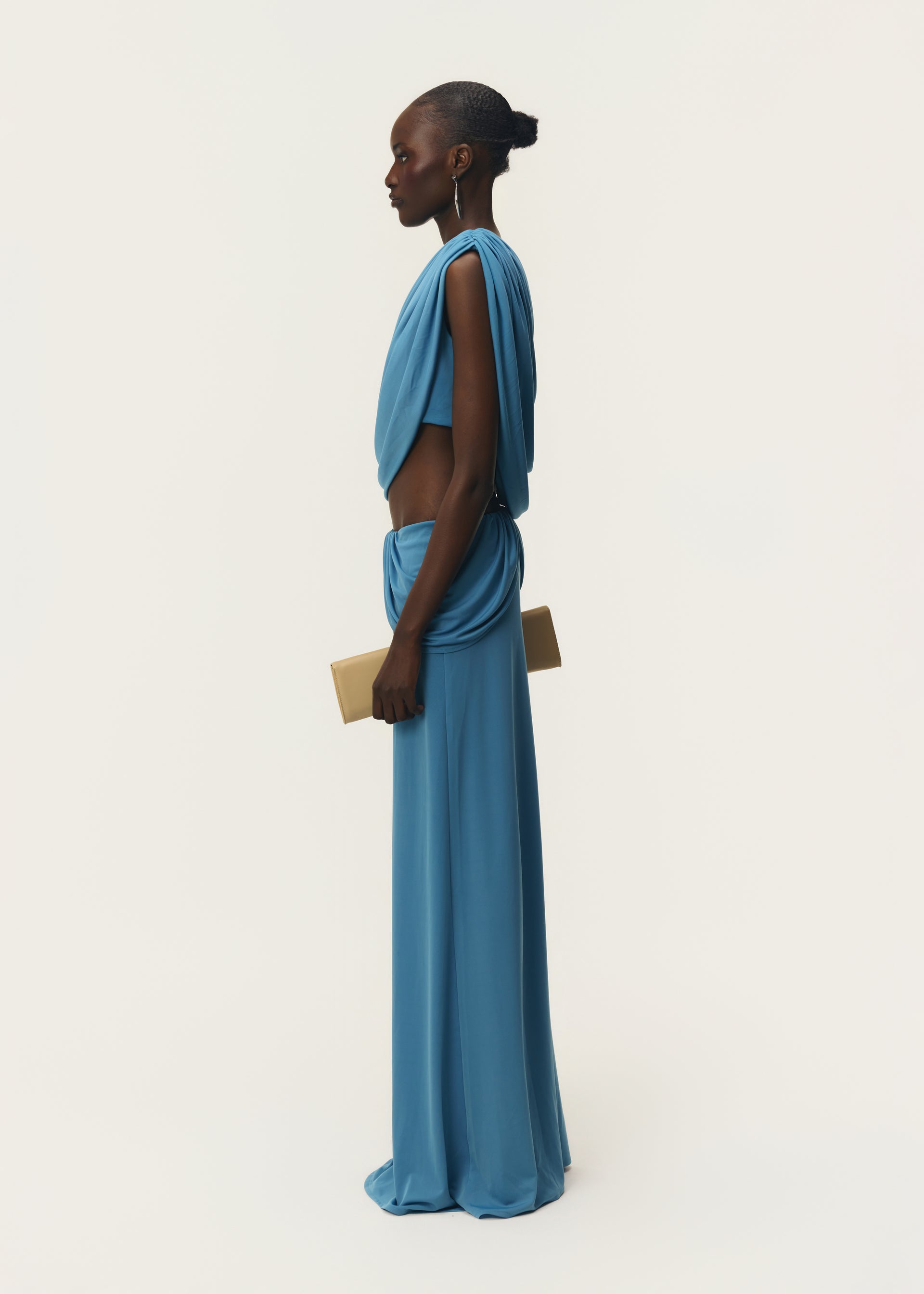 CHIARA SKIRT DUSTY BLUE