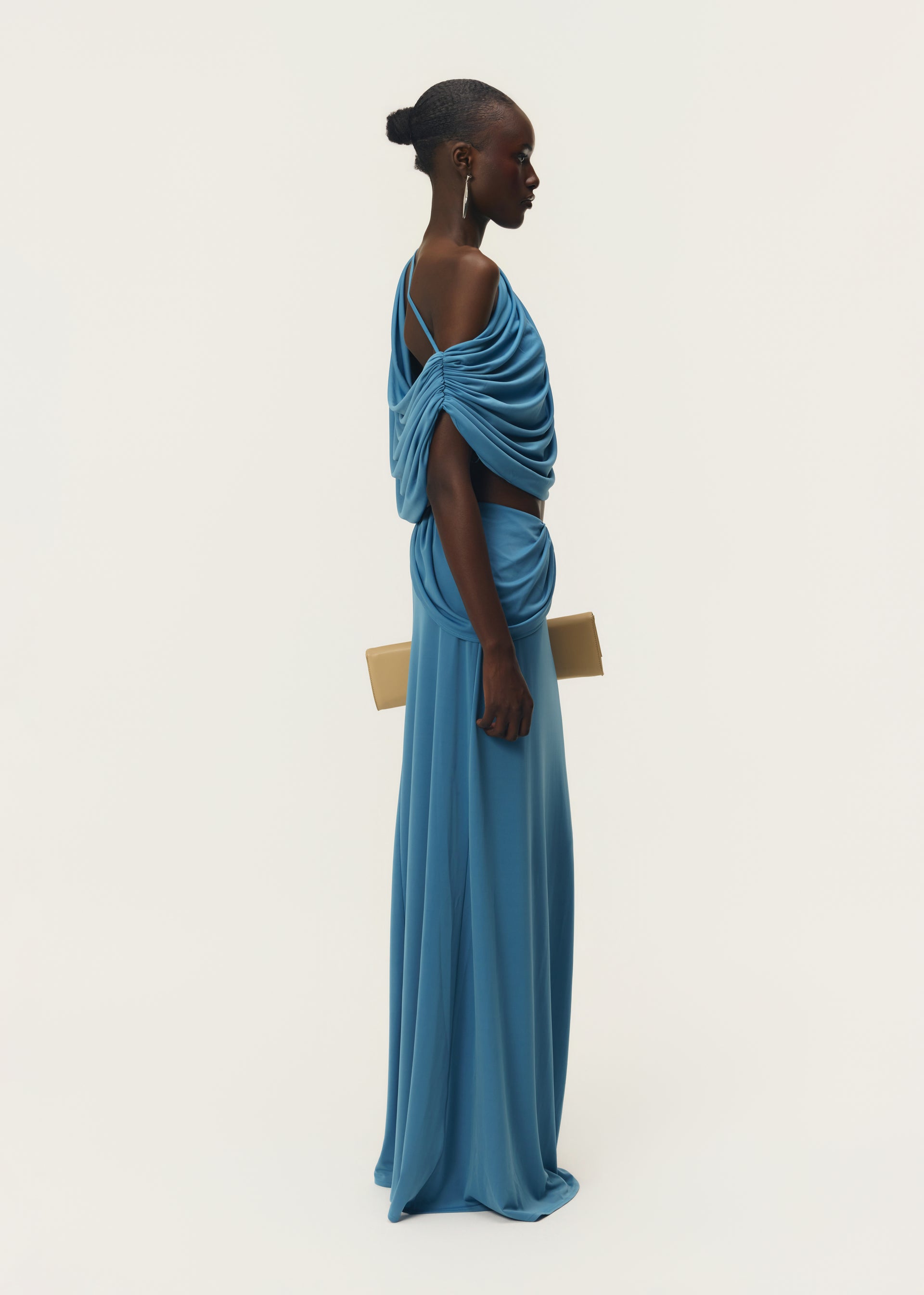 CHIARA SKIRT DUSTY BLUE