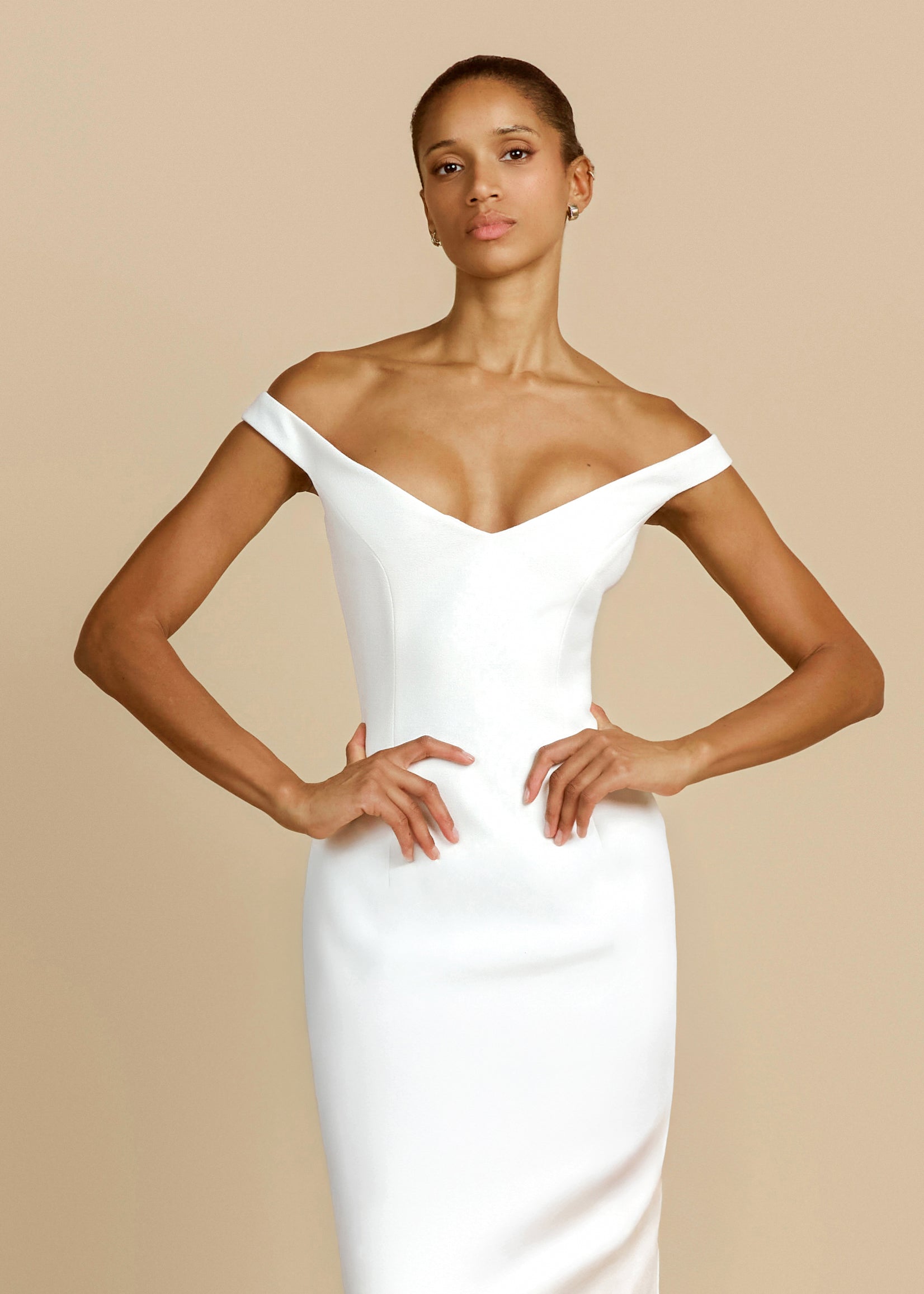 arcina ori ellery off-the-shoulder ponte maxi dress Arcina Ori Ellery Red Off-Shoulder Maxi Dress by Arcina Ori