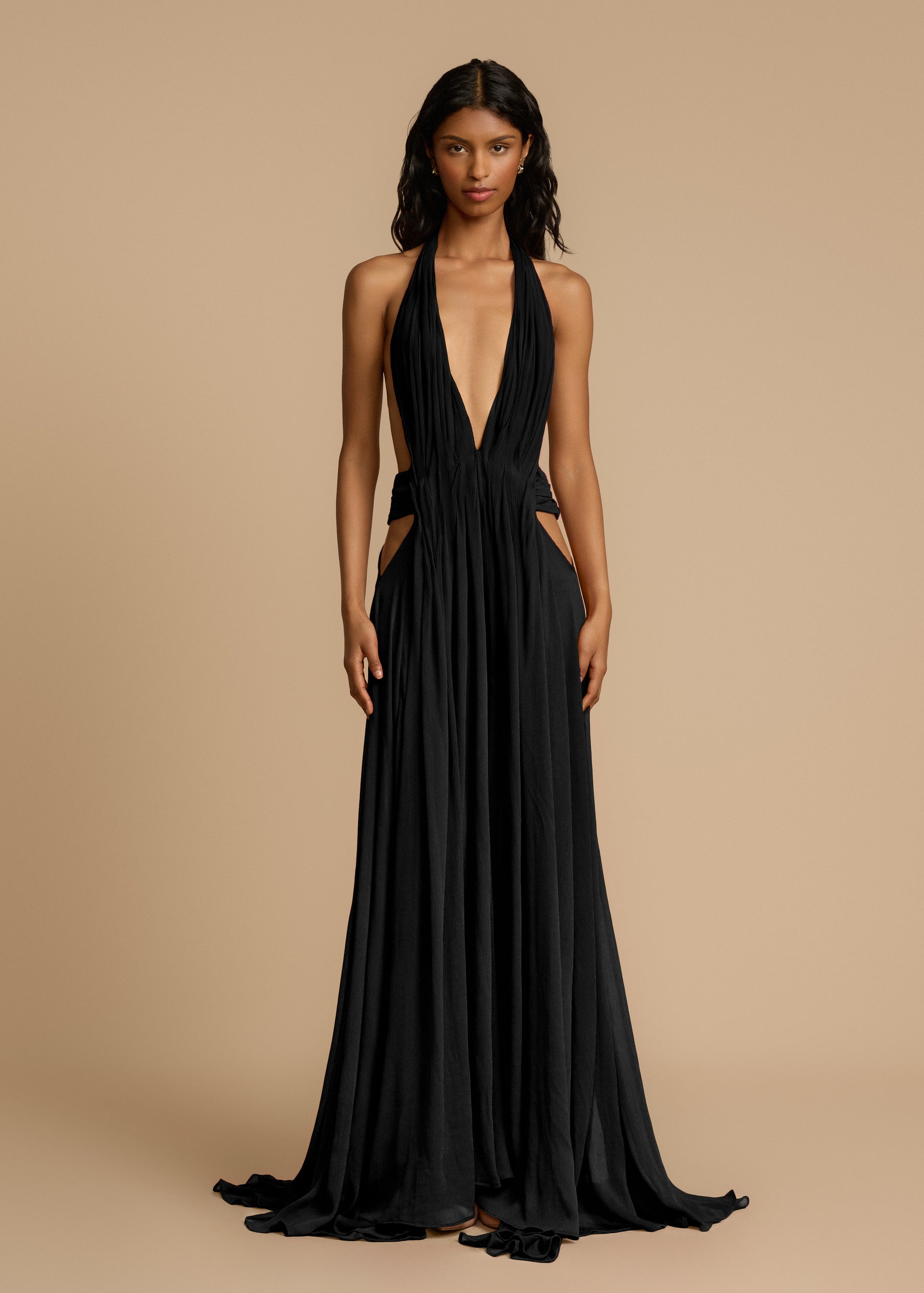 arcina ori black dress ARCINA ORI - Adriana Dress Black M | Elegant Designer Maxi Dress | Designer Open Back Dress