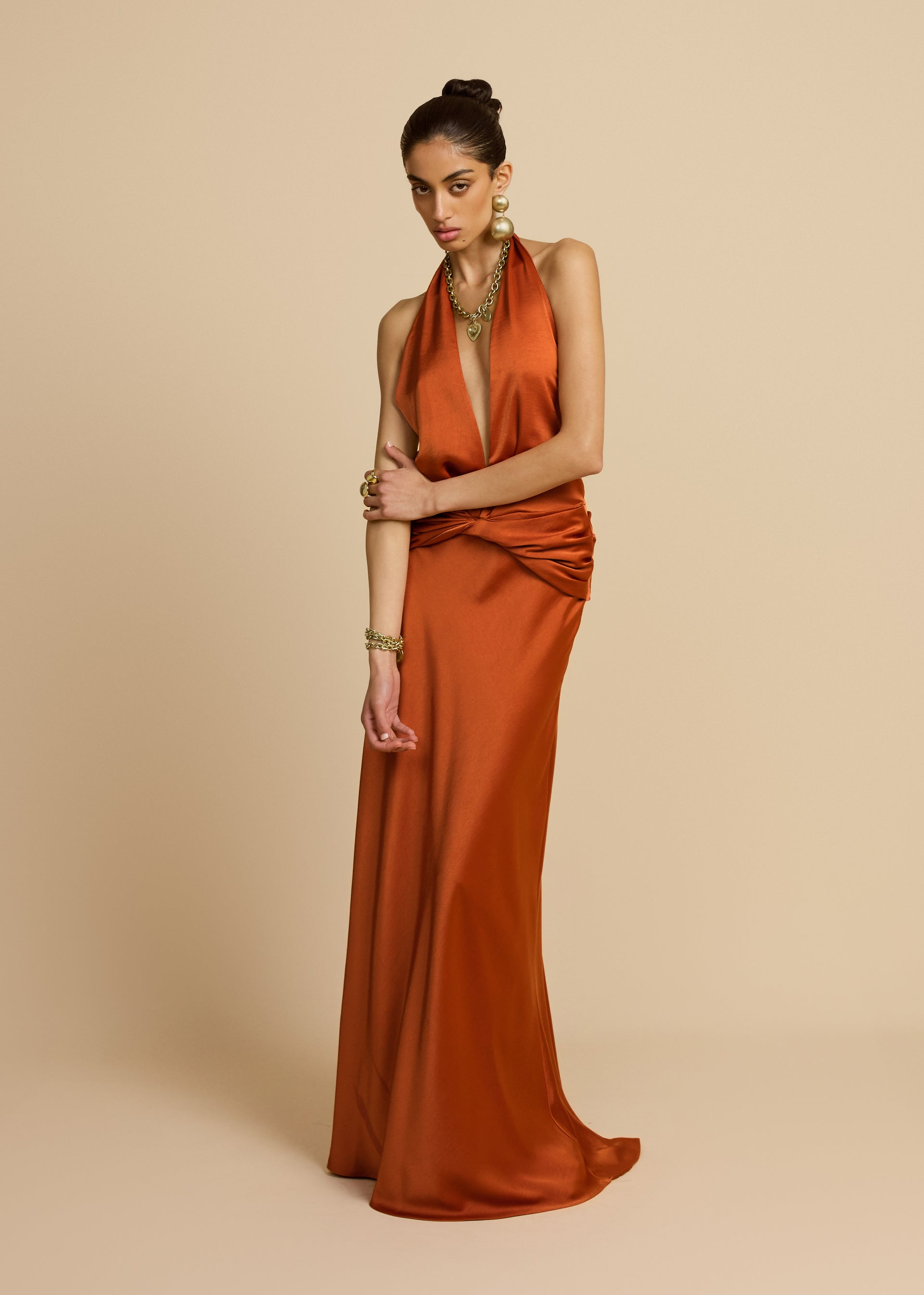 FRANCESCA DRESS RUST