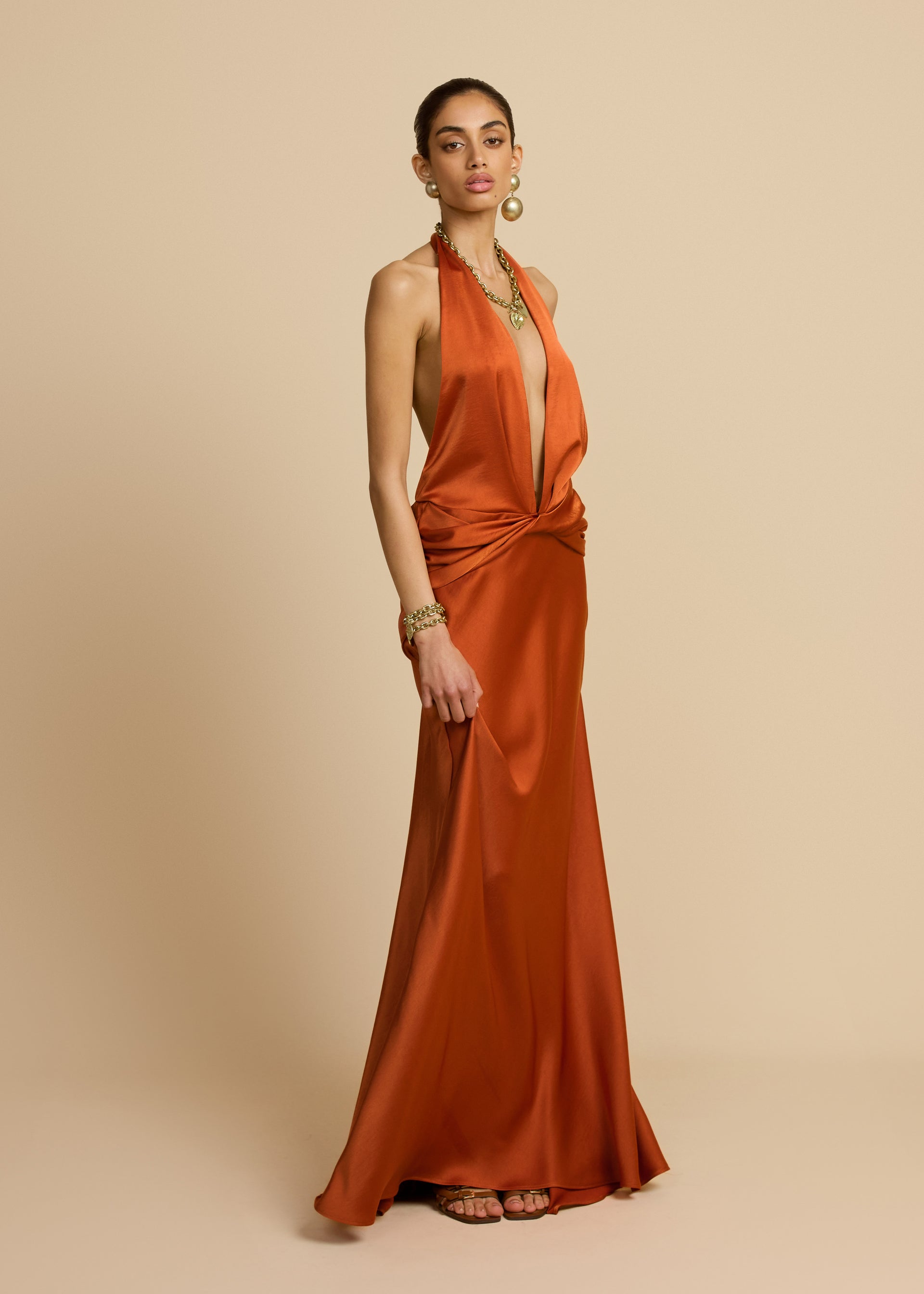 FRANCESCA DRESS RUST