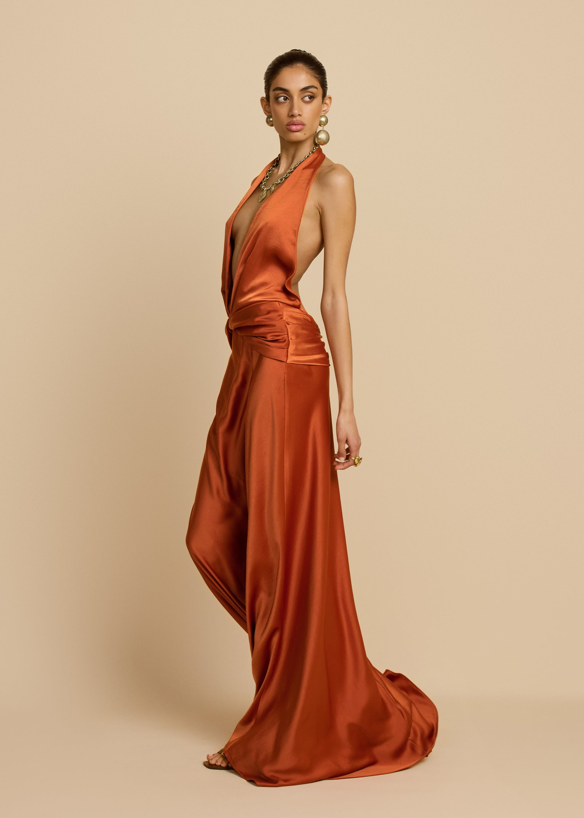 FRANCESCA DRESS RUST