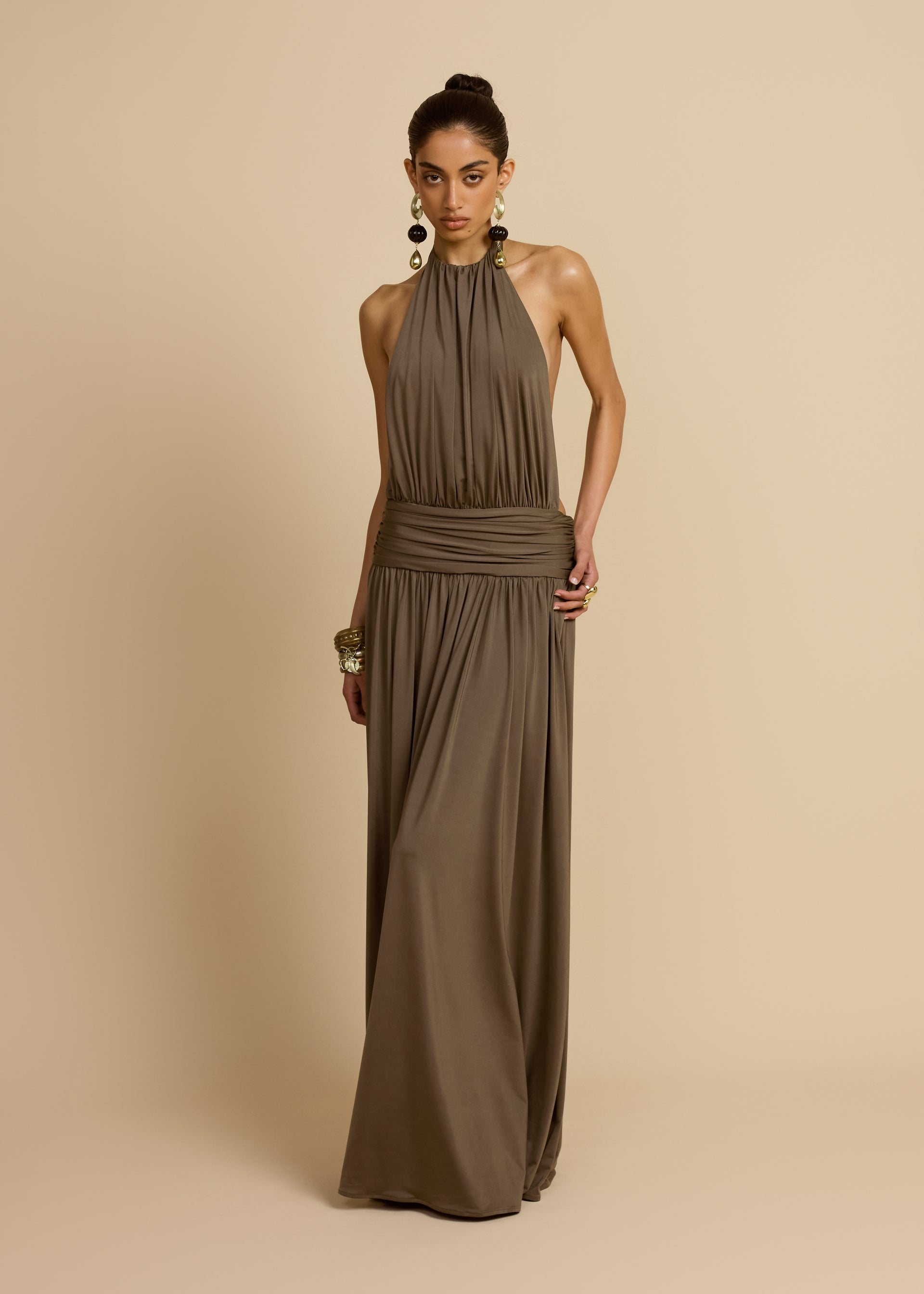 SANTINA DRESS KHAKI ARCINA ORI SANTINA DRESS KHAKI ARCINA ORI