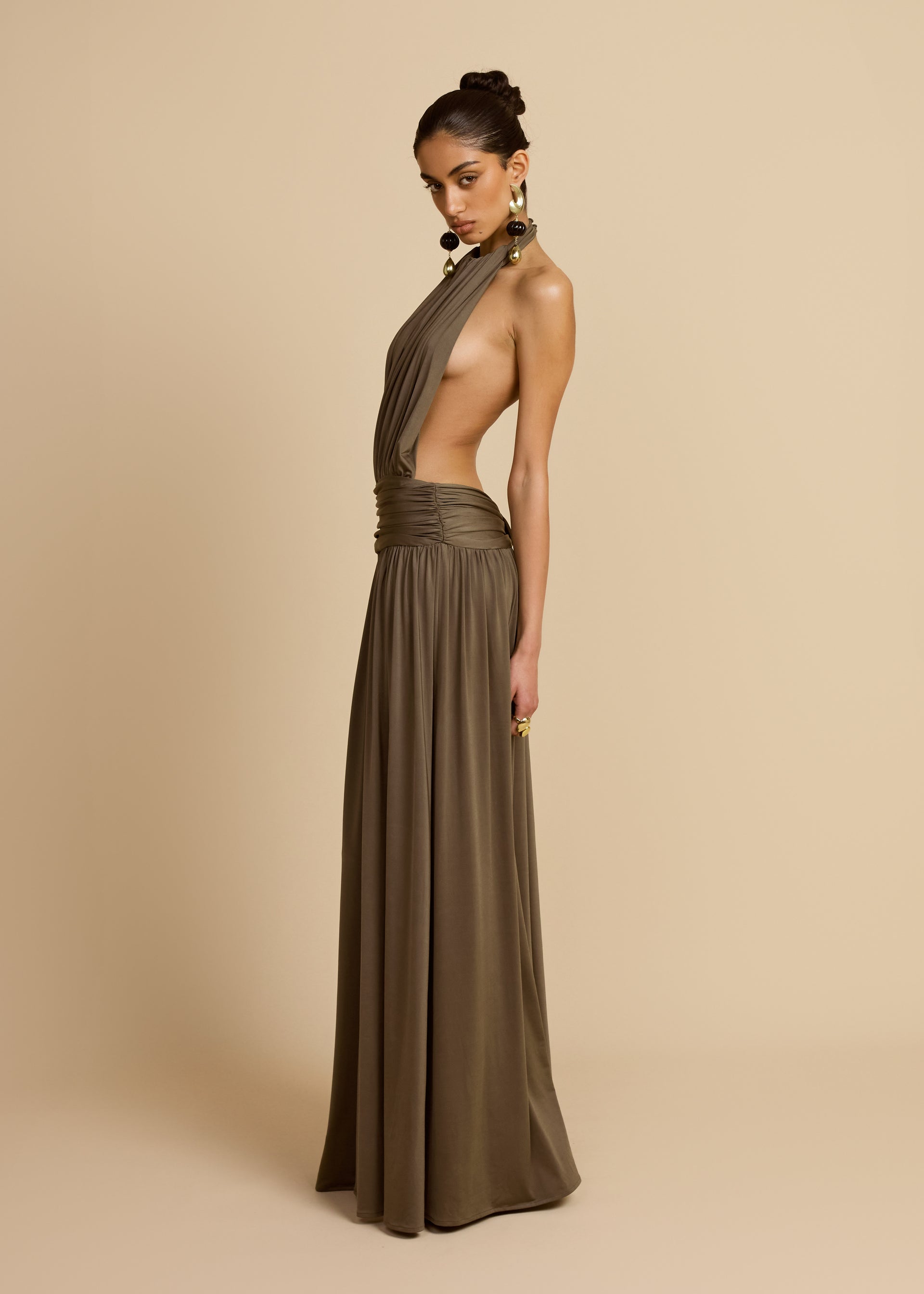 SANTINA DRESS KHAKI ARCINA ORI SANTINA DRESS KHAKI ARCINA ORI