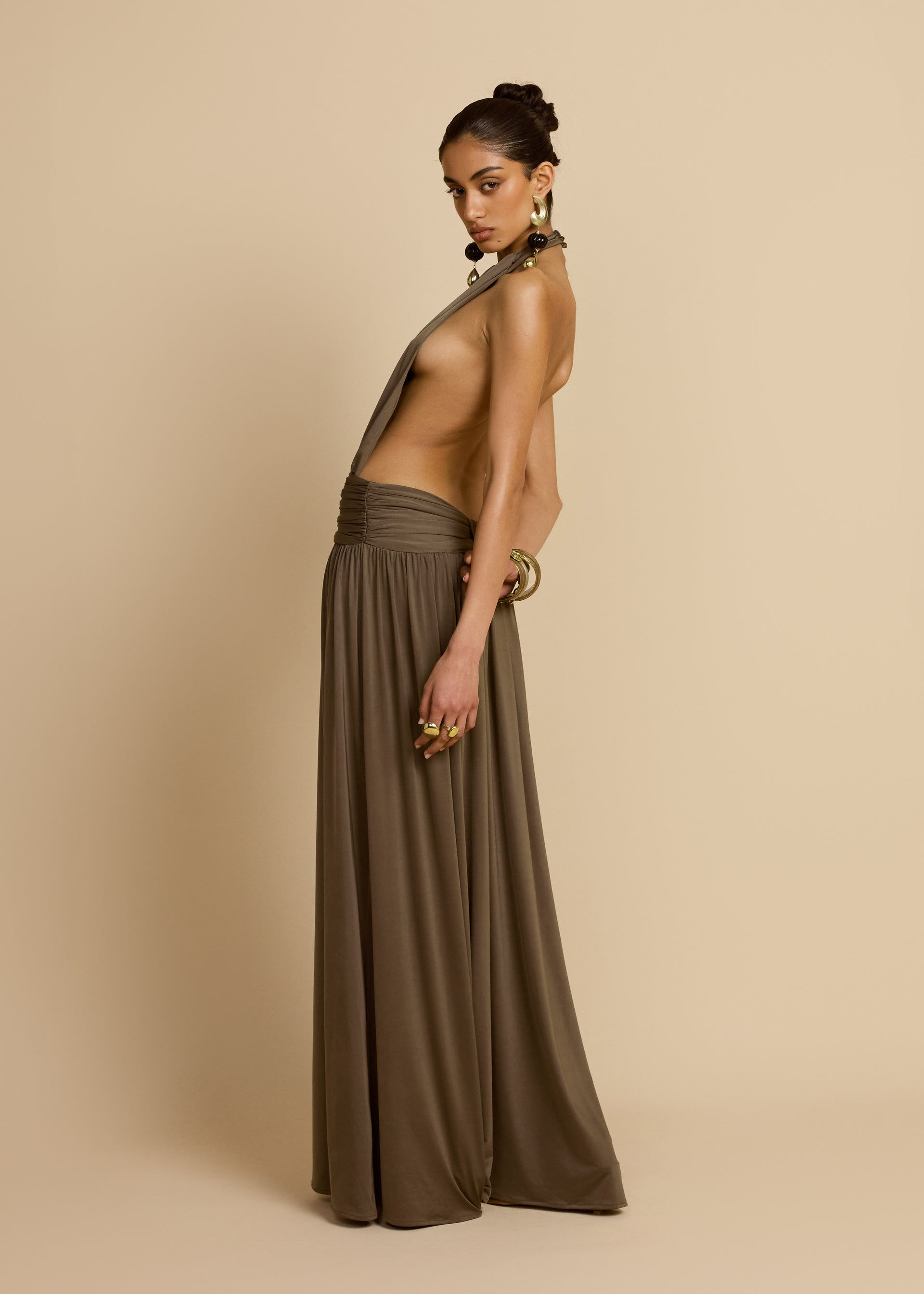 SANTINA DRESS KHAKI ARCINA ORI SANTINA DRESS KHAKI ARCINA ORI
