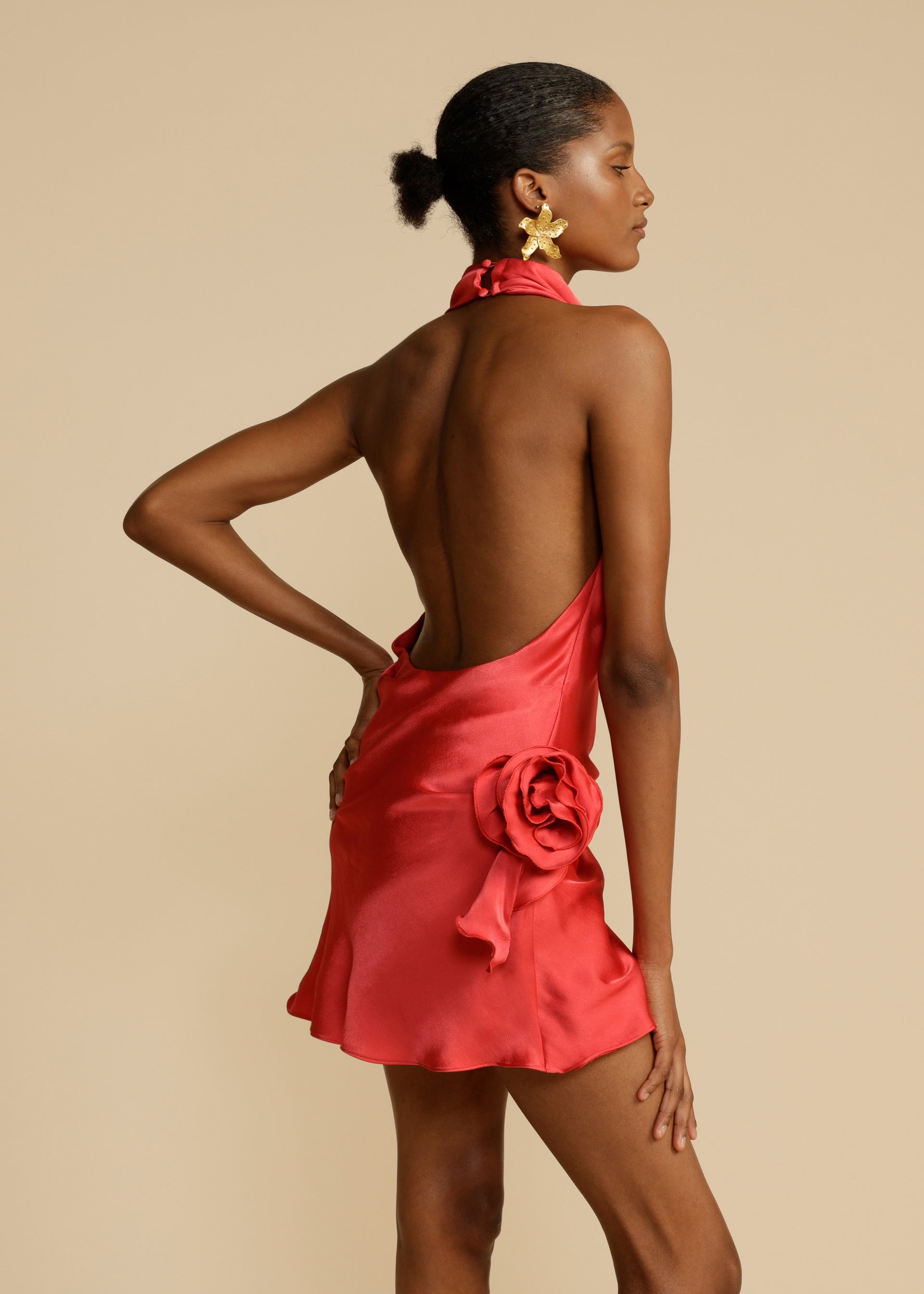 ROSA DRESS PUNCH RED