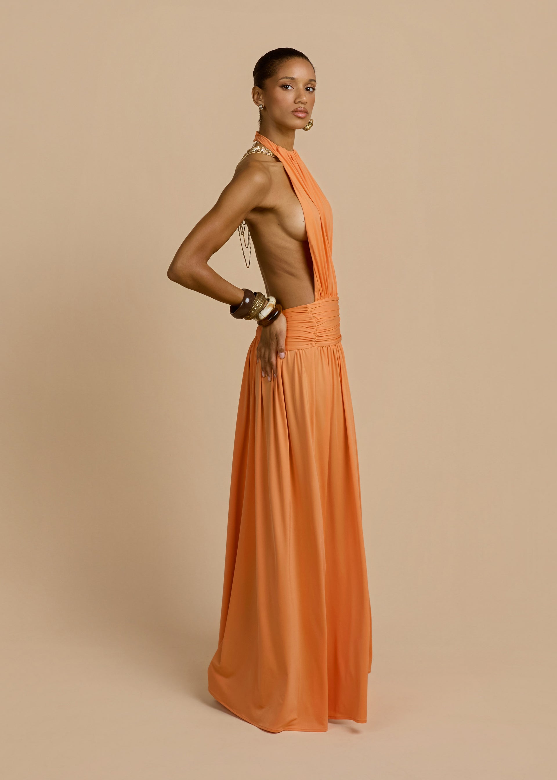 SANTINA DRESS TANGERINE