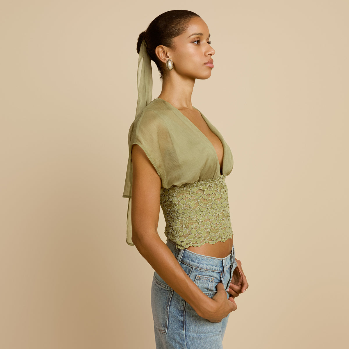 ALLEGRA TOP PISTACHIO