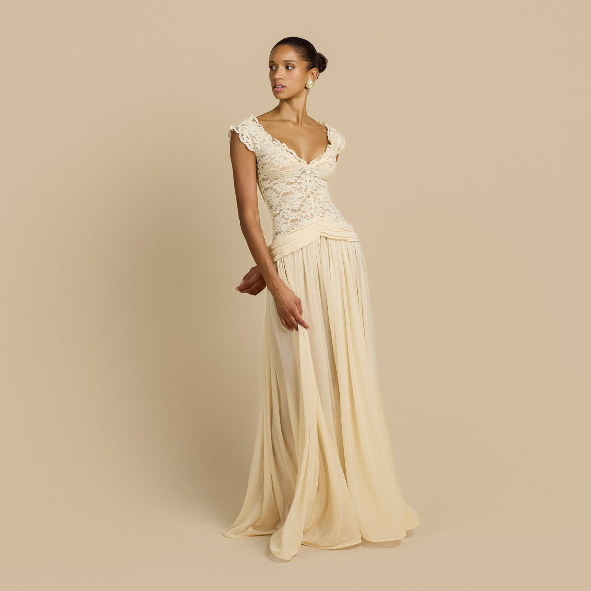 ARABELLA DRESS BEIGE
