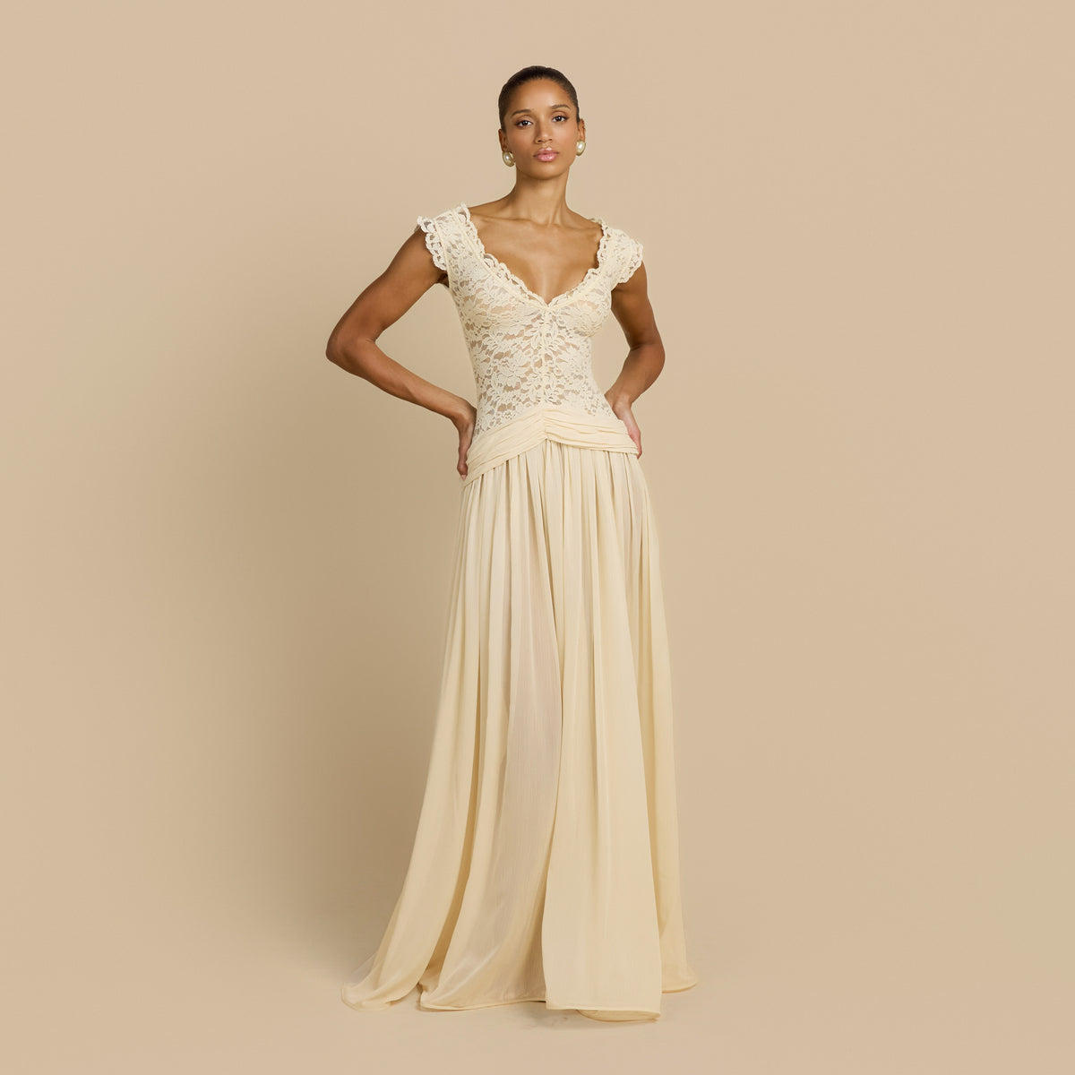 ARABELLA DRESS BEIGE