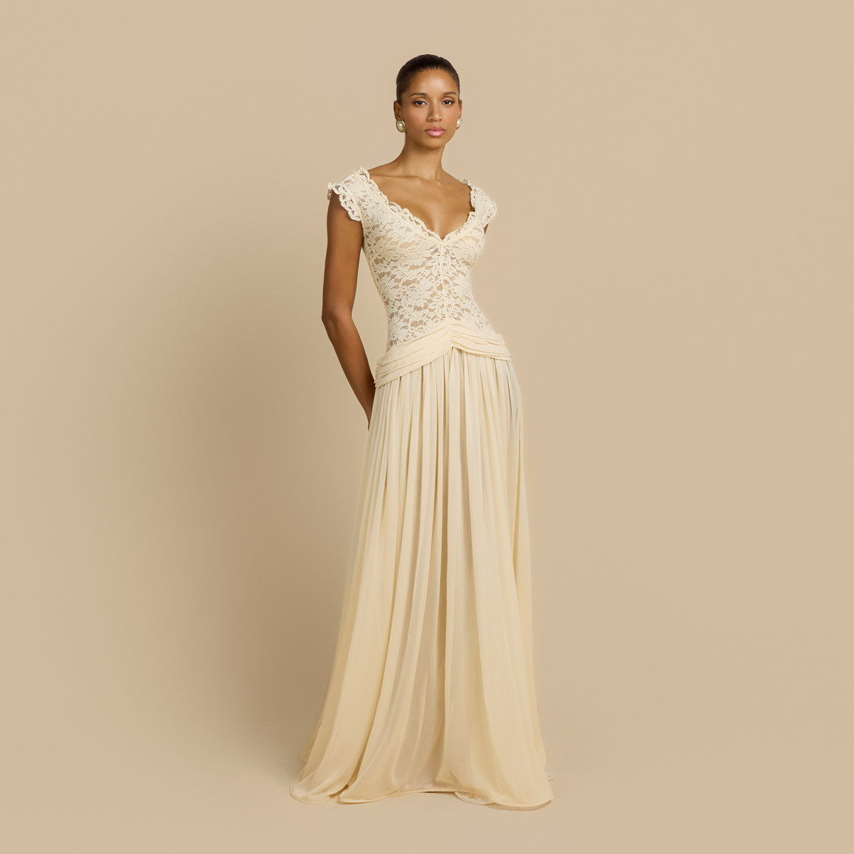 ARABELLA DRESS BEIGE