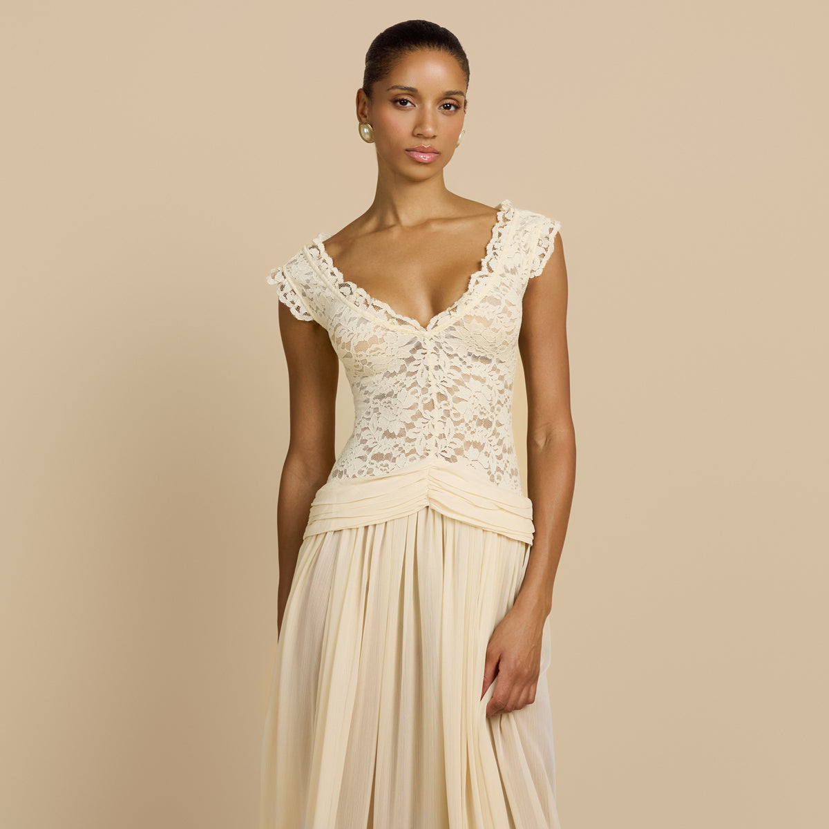 ARABELLA DRESS BEIGE
