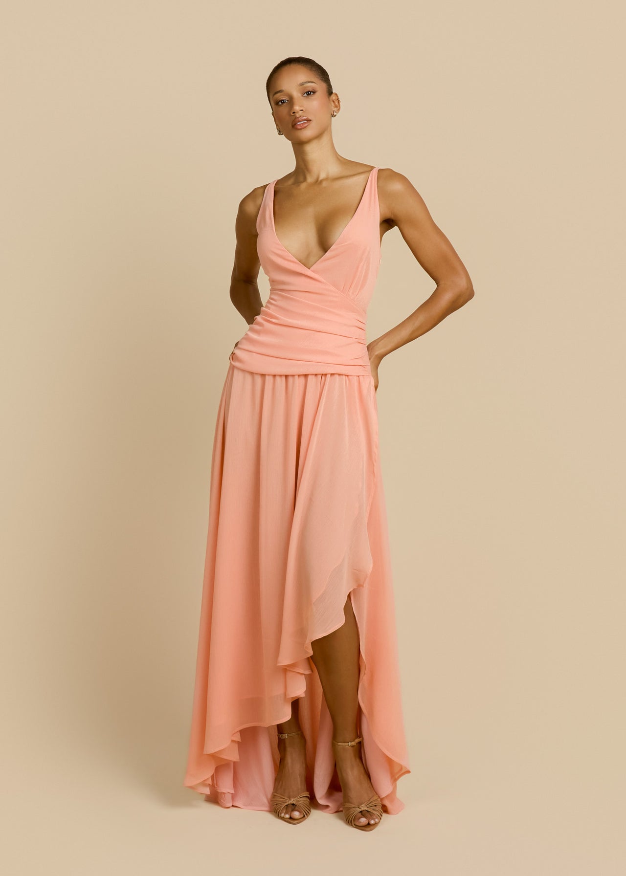 DELILAH DRESS PEACH
