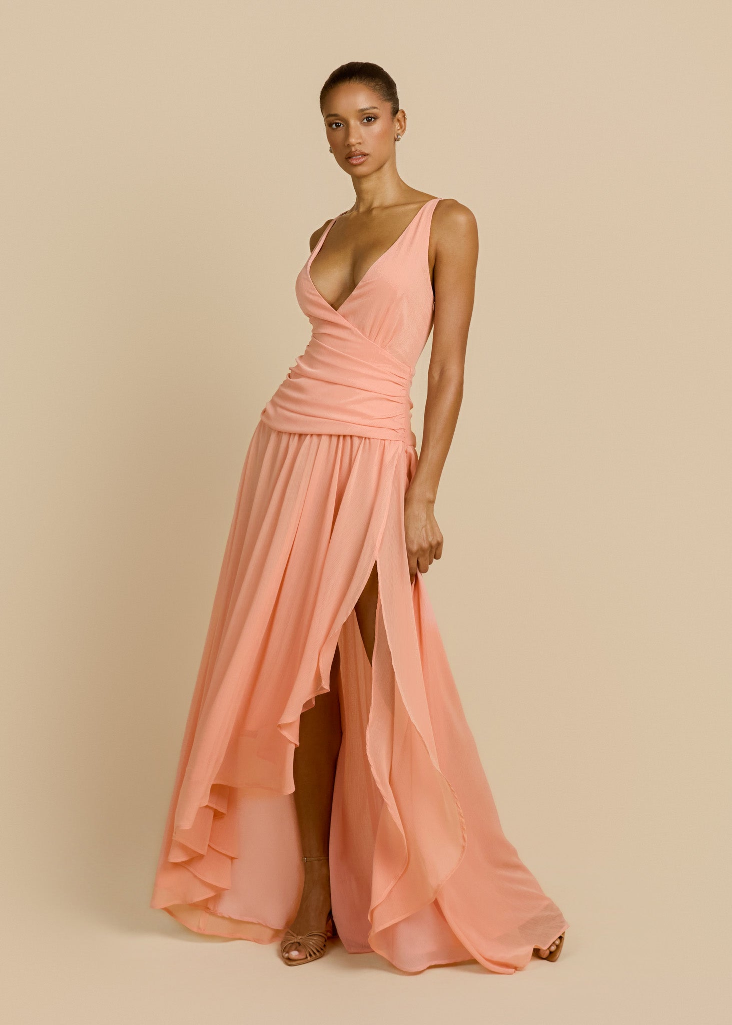 DELILAH DRESS PEACH