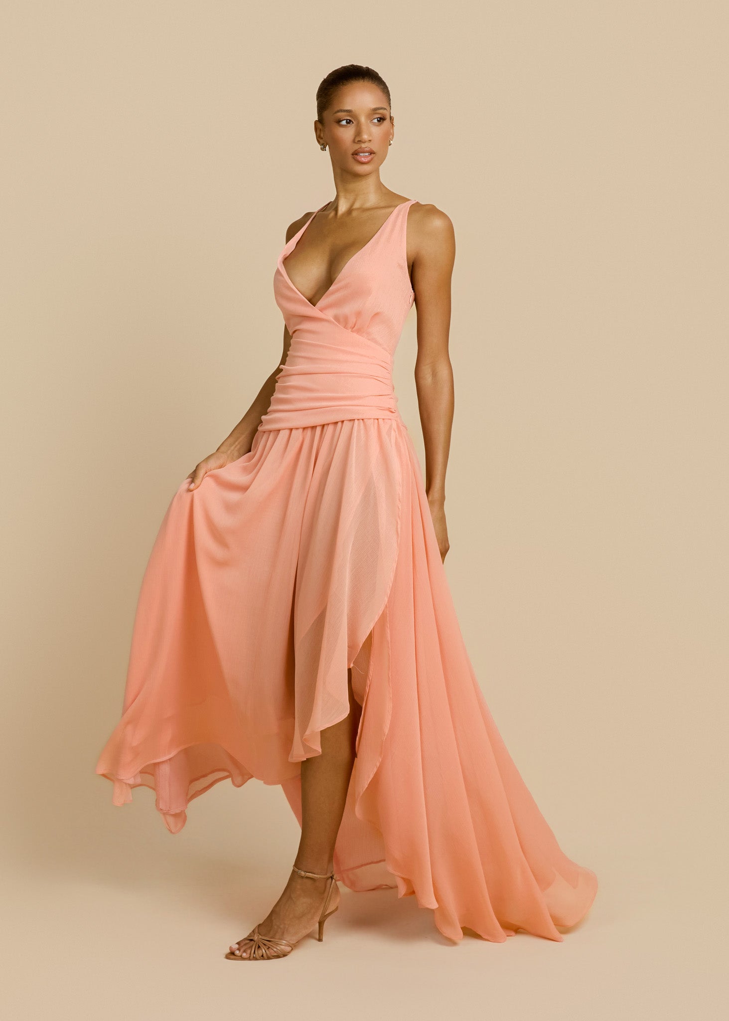 DELILAH DRESS PEACH