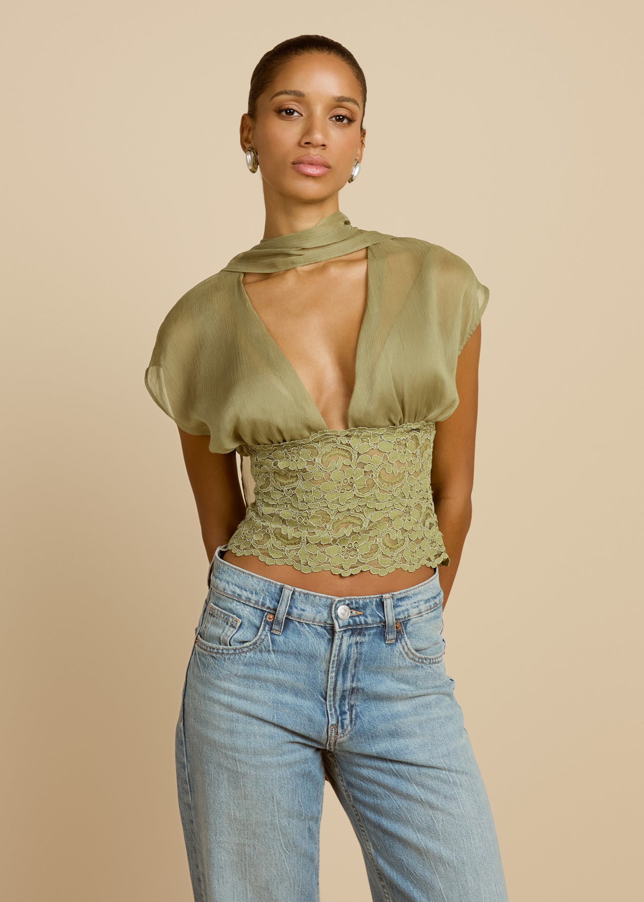 ALLEGRA TOP PISTACHIO