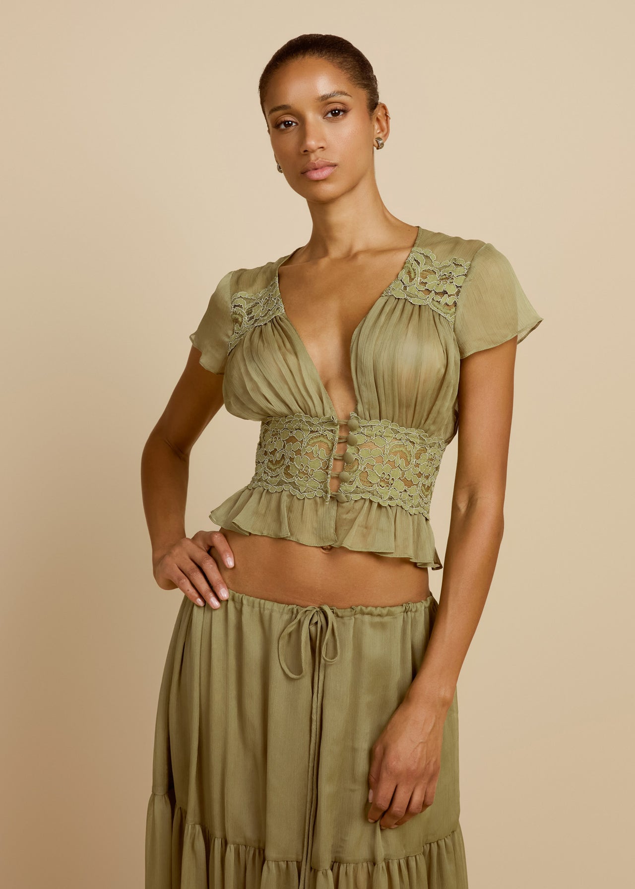 SABRINA TOP PISTACHIO