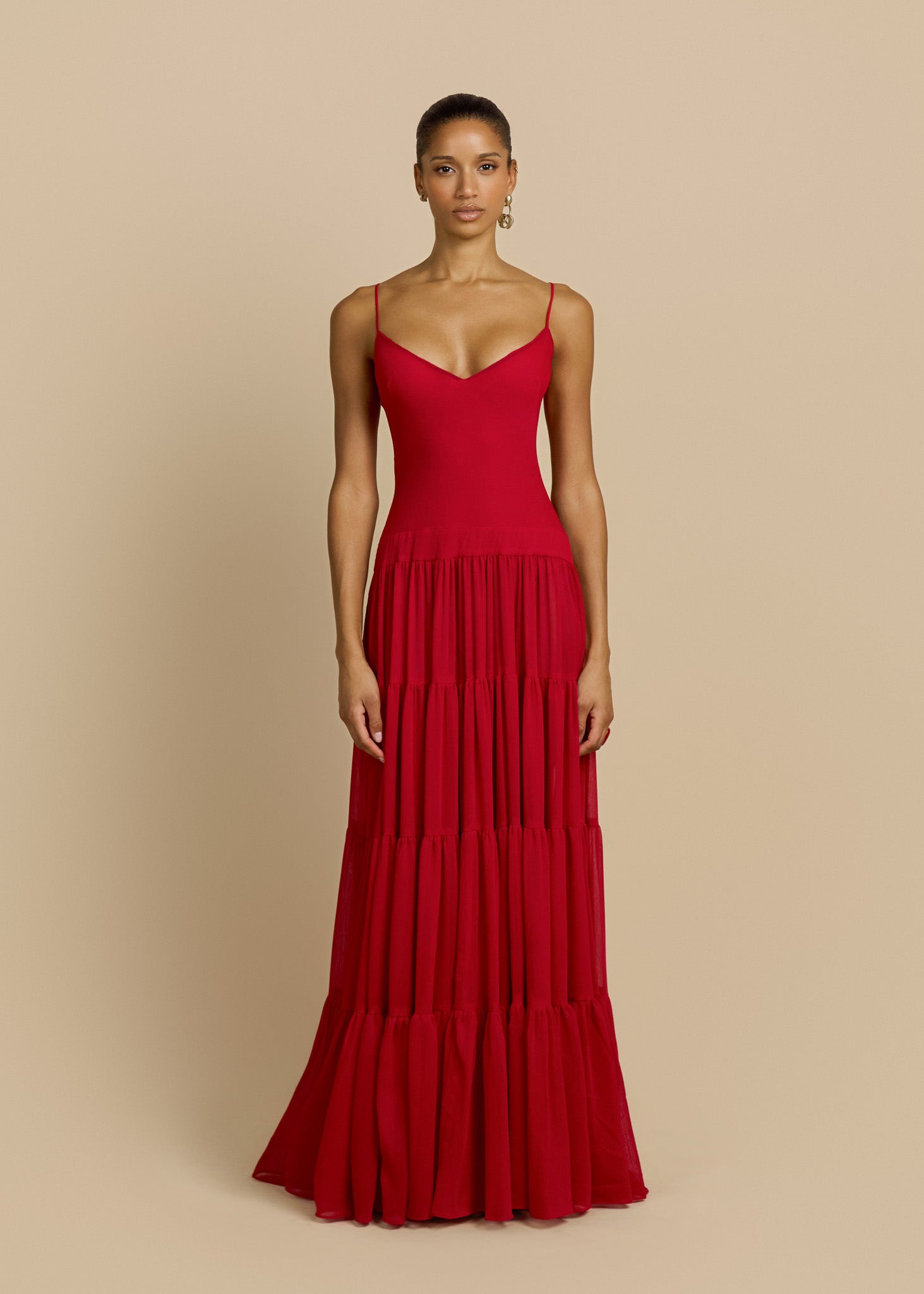 DELPHINA DRESS RED