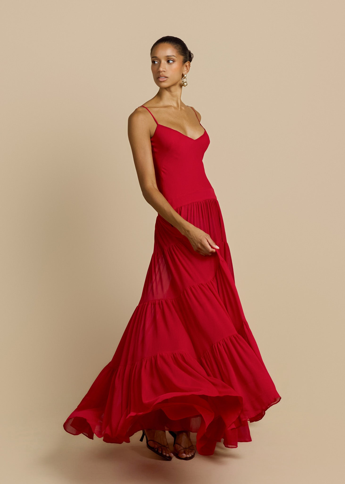DELPHINA DRESS RED