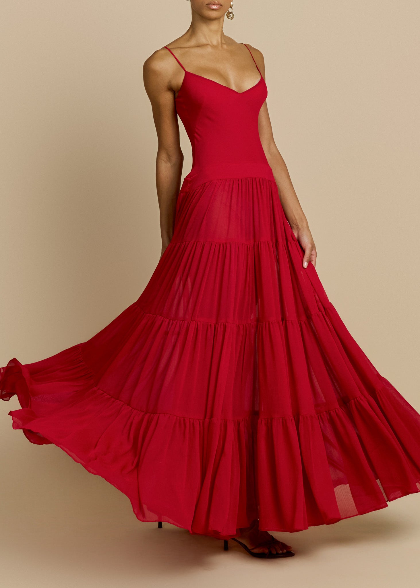 DELPHINA DRESS RED