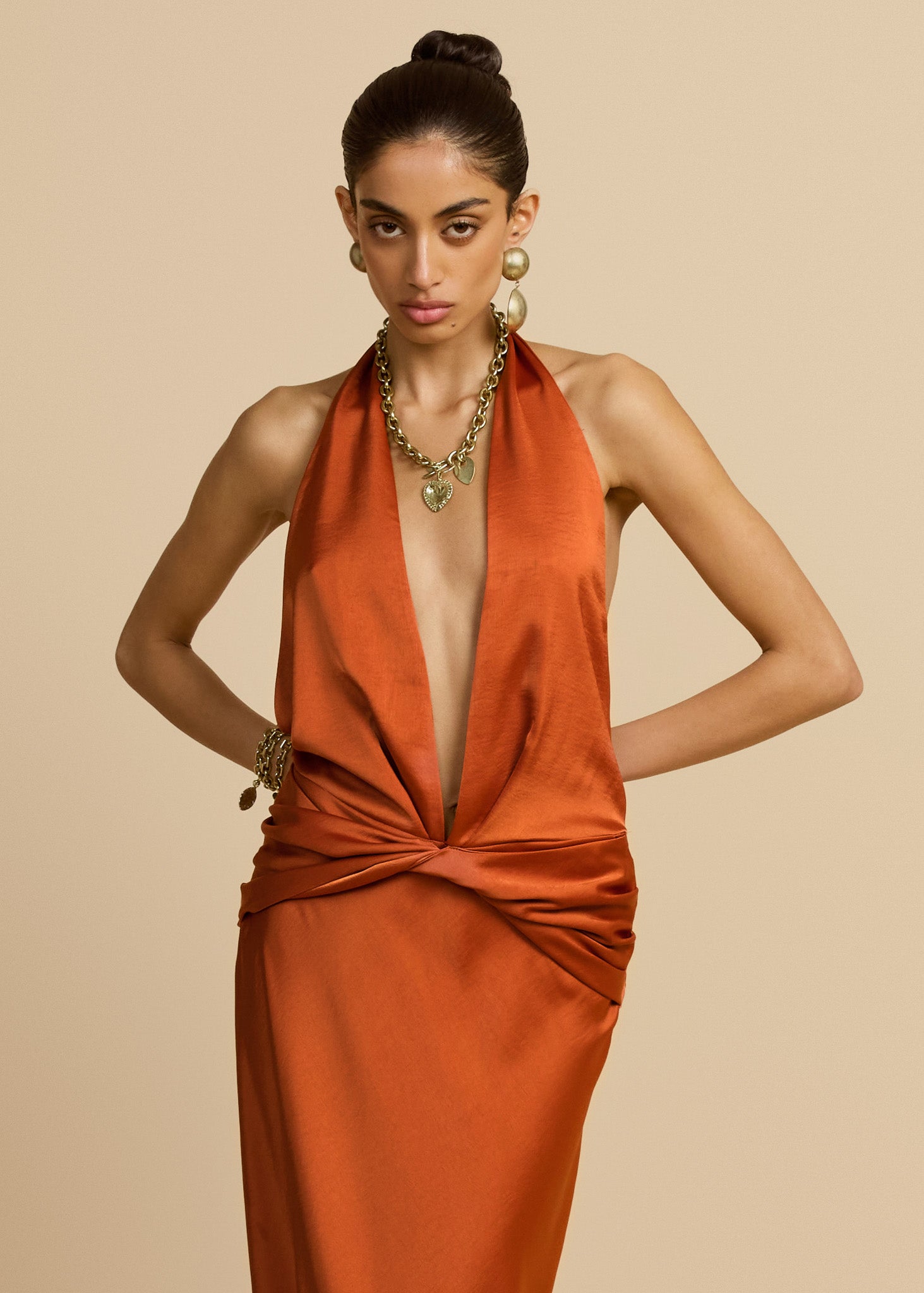 ARCINA ORI - Francesca Dress Rust XL | Designer Maxi Dress | Elegant Open Back Dress | Designer Cocktail Dress ARCINA ORI - Francesca Dress Rust XL | Designer Maxi Dress | Elegant Open Back Dress | Designer Cocktail Dress