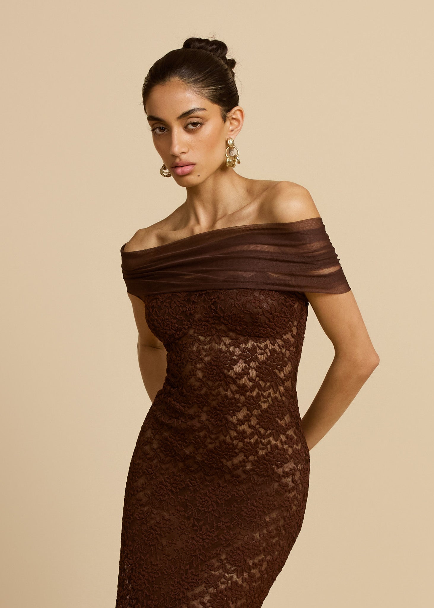 MILANA DRESS CHOCOLATE
