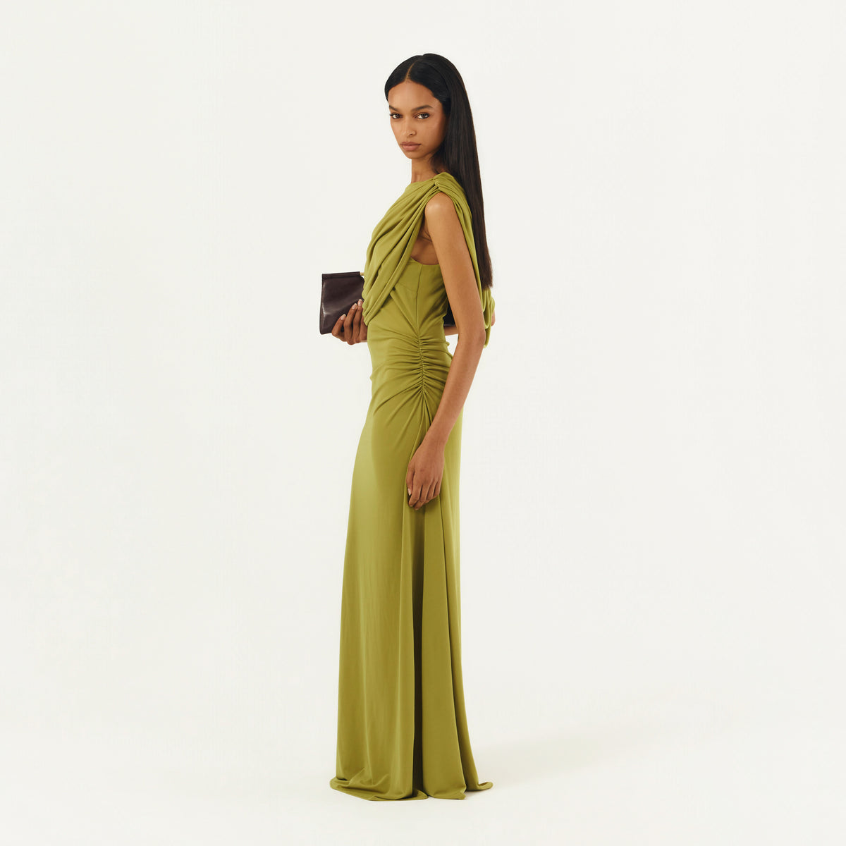 CALISTA DRESS CHARTREUSE