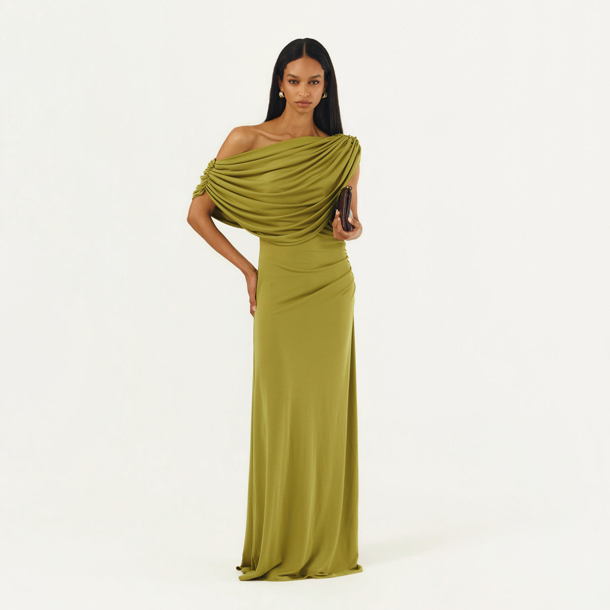CALISTA DRESS CHARTREUSE