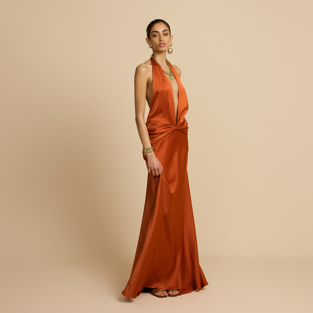 FRANCESCA DRESS RUST